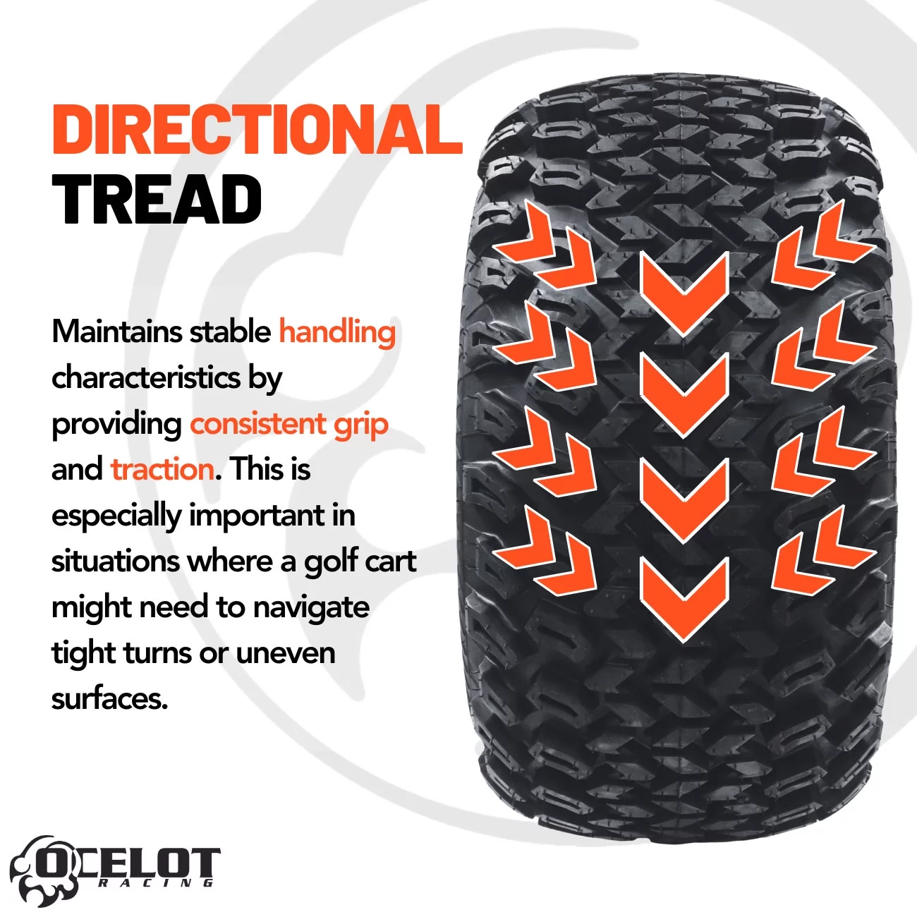 22x11-8 P334 4-PLY GOLF CART OCELOT TIRES (SET OF 2) - Inhomebuy