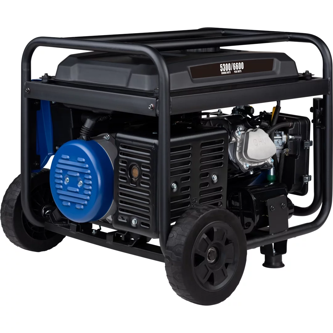 Westinghouse 6600 Peak Watt Electric Start Portable Gas Powered Generator with CO Sensor and Wheel Kit - Inhomebuy