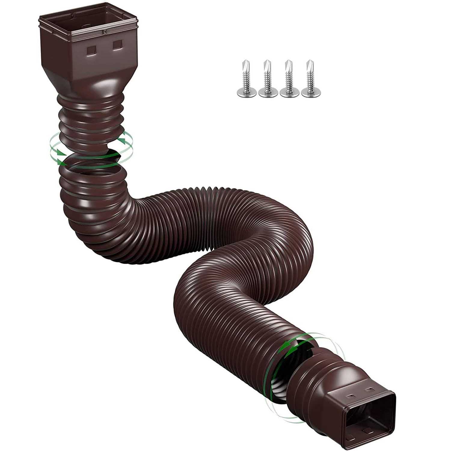 YOTODY Rain Gutter Downspout Extensions Flexible Drain Extender Screws for Included - Inhomebuy