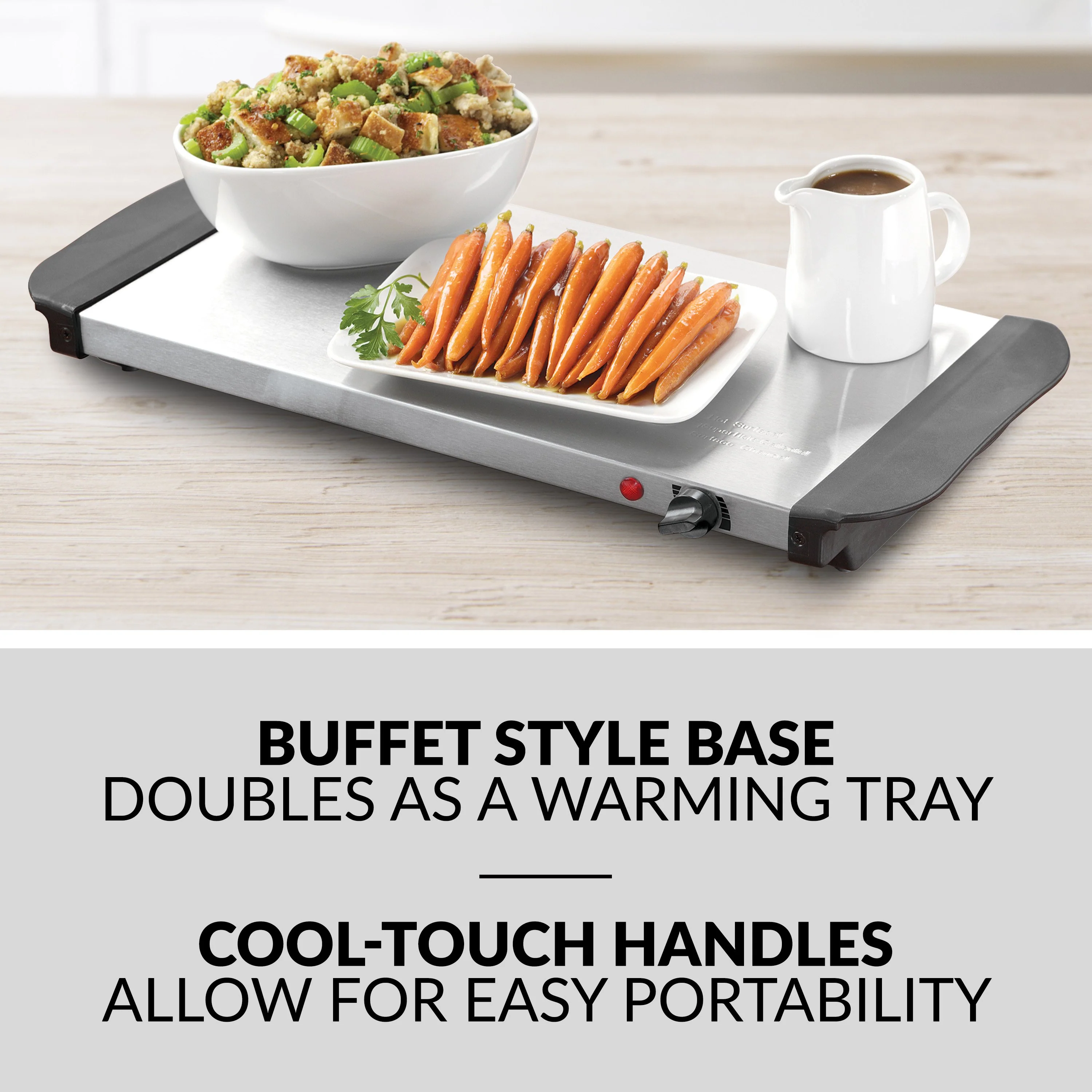 HomeCraft�?HCBS15SS 3-Station 1.5-Quart Stainless Steel Buffet Server & Warming Tray - Inhomebuy