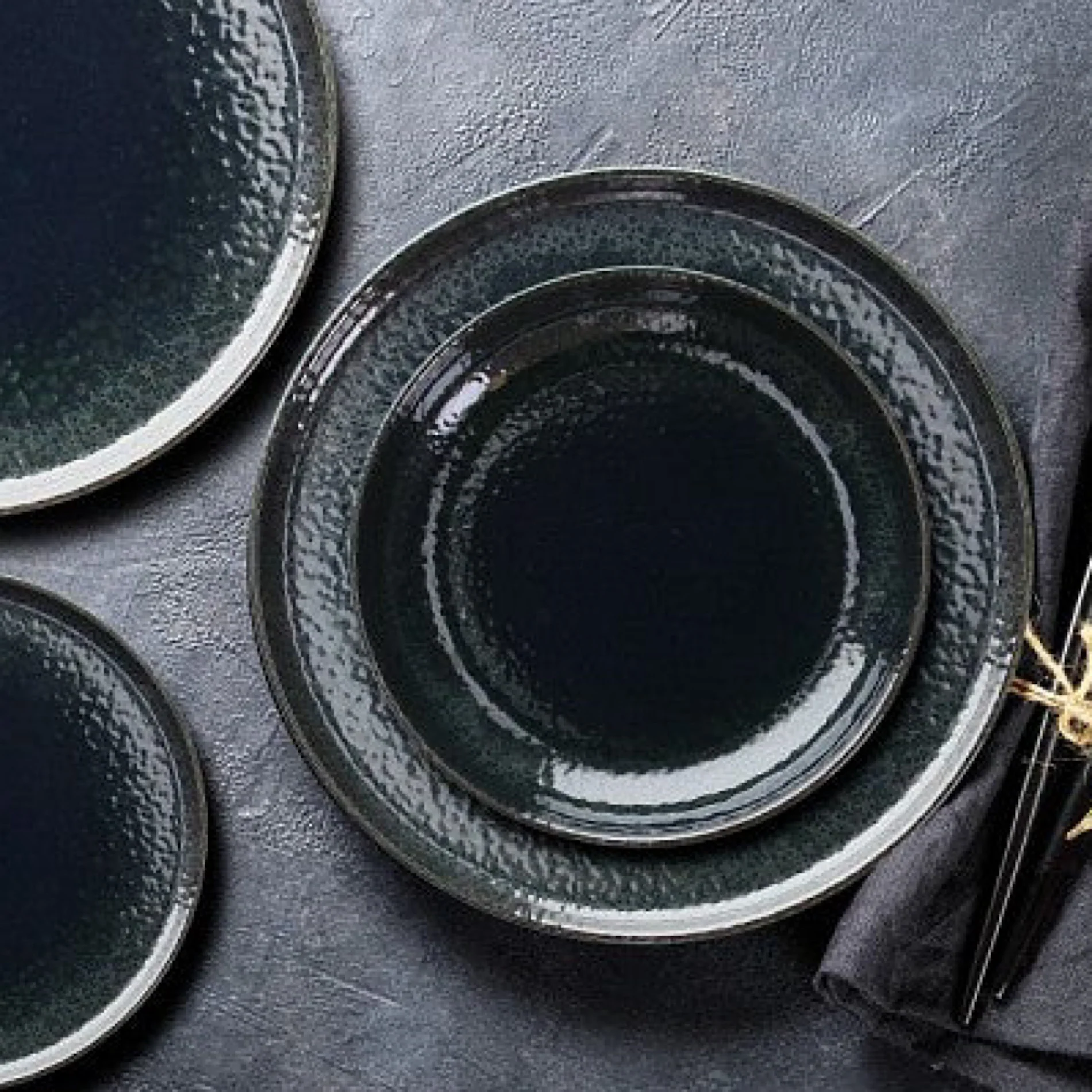 Dinner Plate 28cm Blue Lagoon Stoneware Blue - Inhomebuy