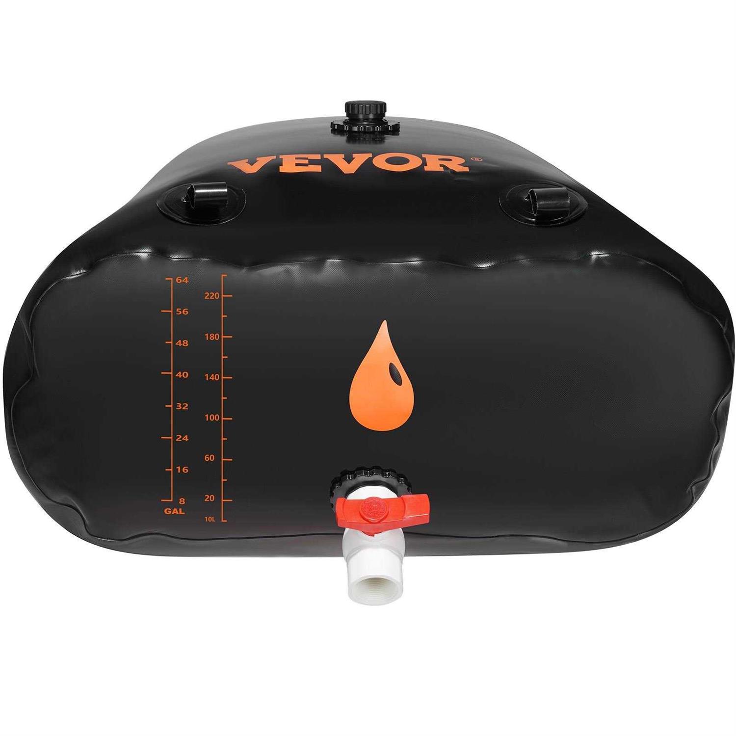VEVOR Portable Water Storage Bladder Large Capacity Water Storage Containers,1000D PVC Water Bladder Including Spigots and Overflow Kit - Inhomebuy