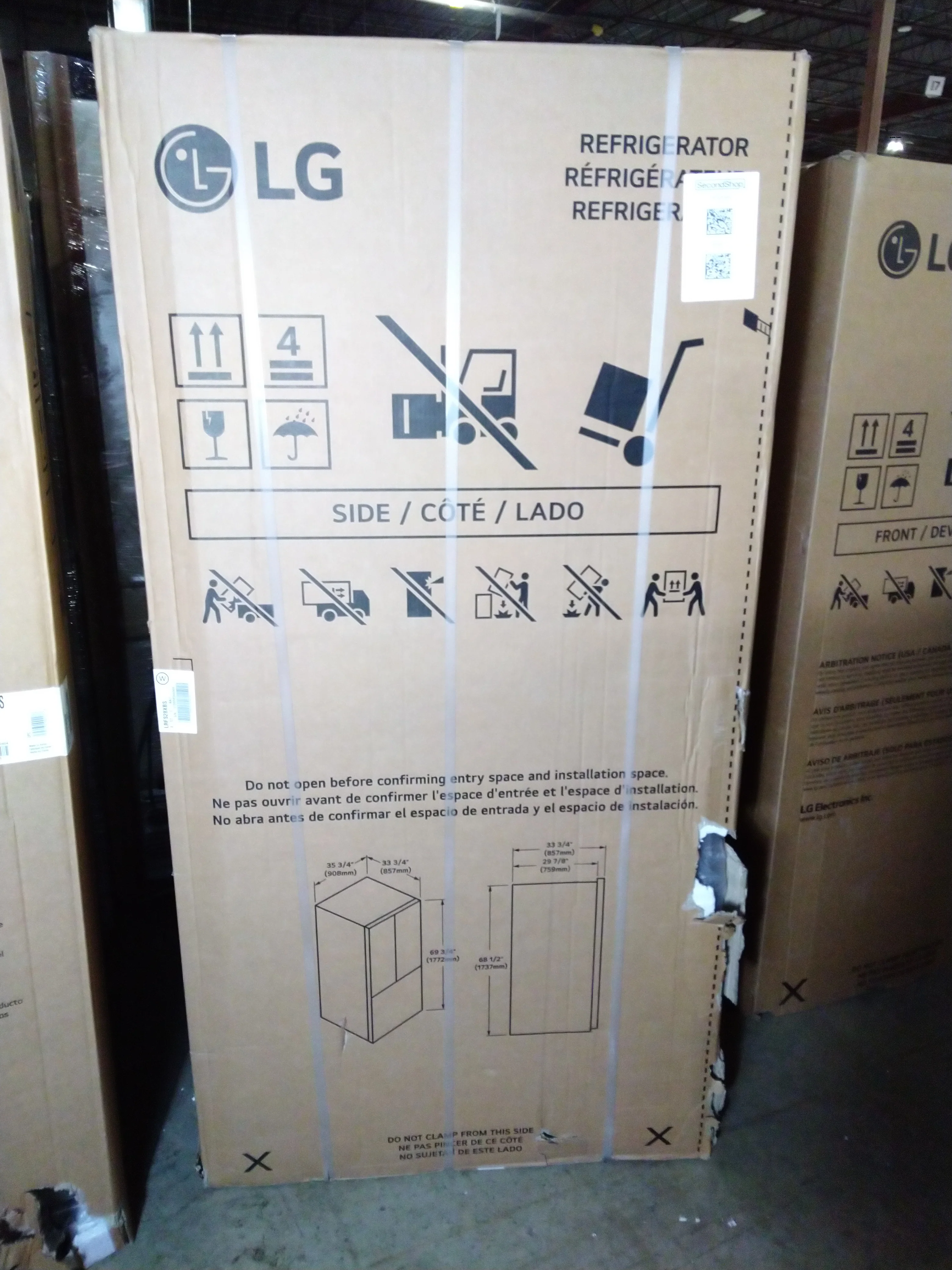 LG 36 IN. 28 CU. FT. SMUDGE RESISTANT STAINLESS STEEL FRENCH DOOR REFRIGERATOR WITH THINQ WIFI CONNE - Inhomebuy