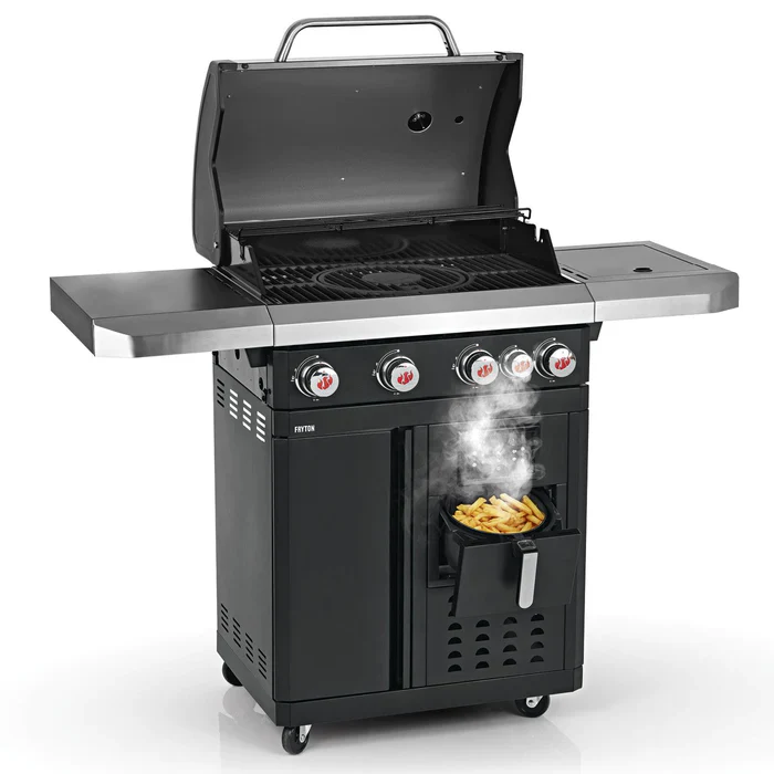 Fryton Cook 4.1 Gas BBQ With 3.5L Airfryer Black - Inhomebuy