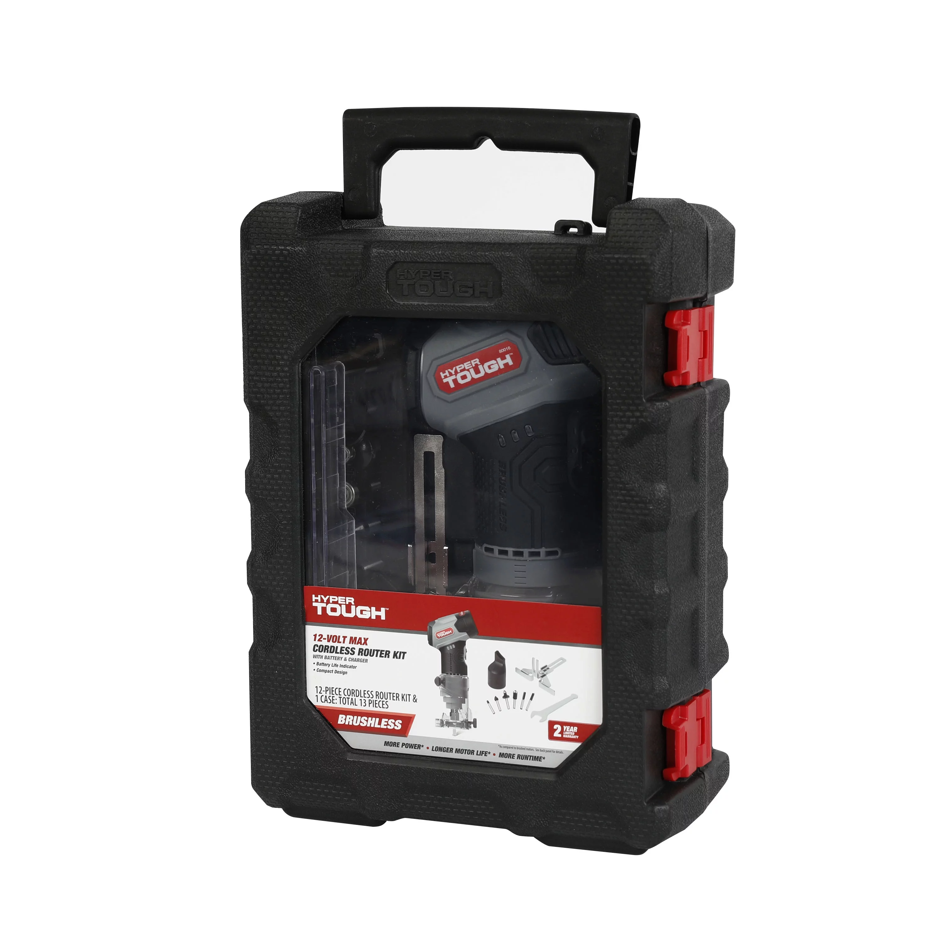 Hyper Tough 12V Max Lithium-Ion Brushless Palm Edge Router with 1.5Ah Battery and Charger, 80016 - Inhomebuy