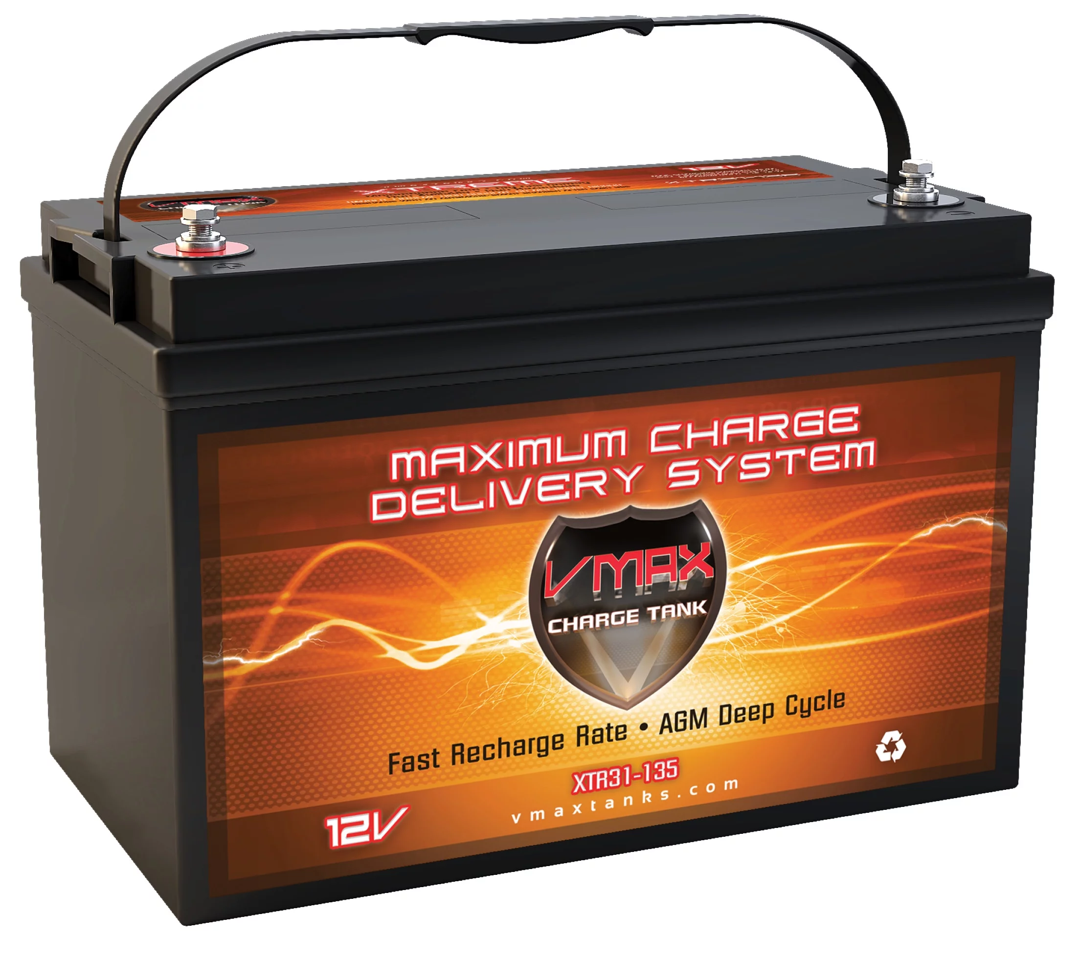 Vmax XTR31-135 Kenworth 1700A AGM Group 31 Deep Cycle Battery - Inhomebuy