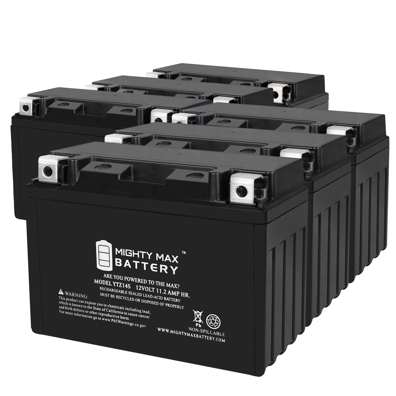 YTZ14S -12 Volt 11.2 AH, 230 CCA, Rechargeable Maintenance Free SLA AGM Motorcycle Battery - Inhomebuy