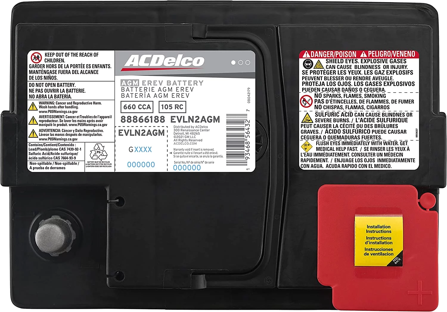 ACDelco EVLN2AGM Automotive AGM Battery - Inhomebuy