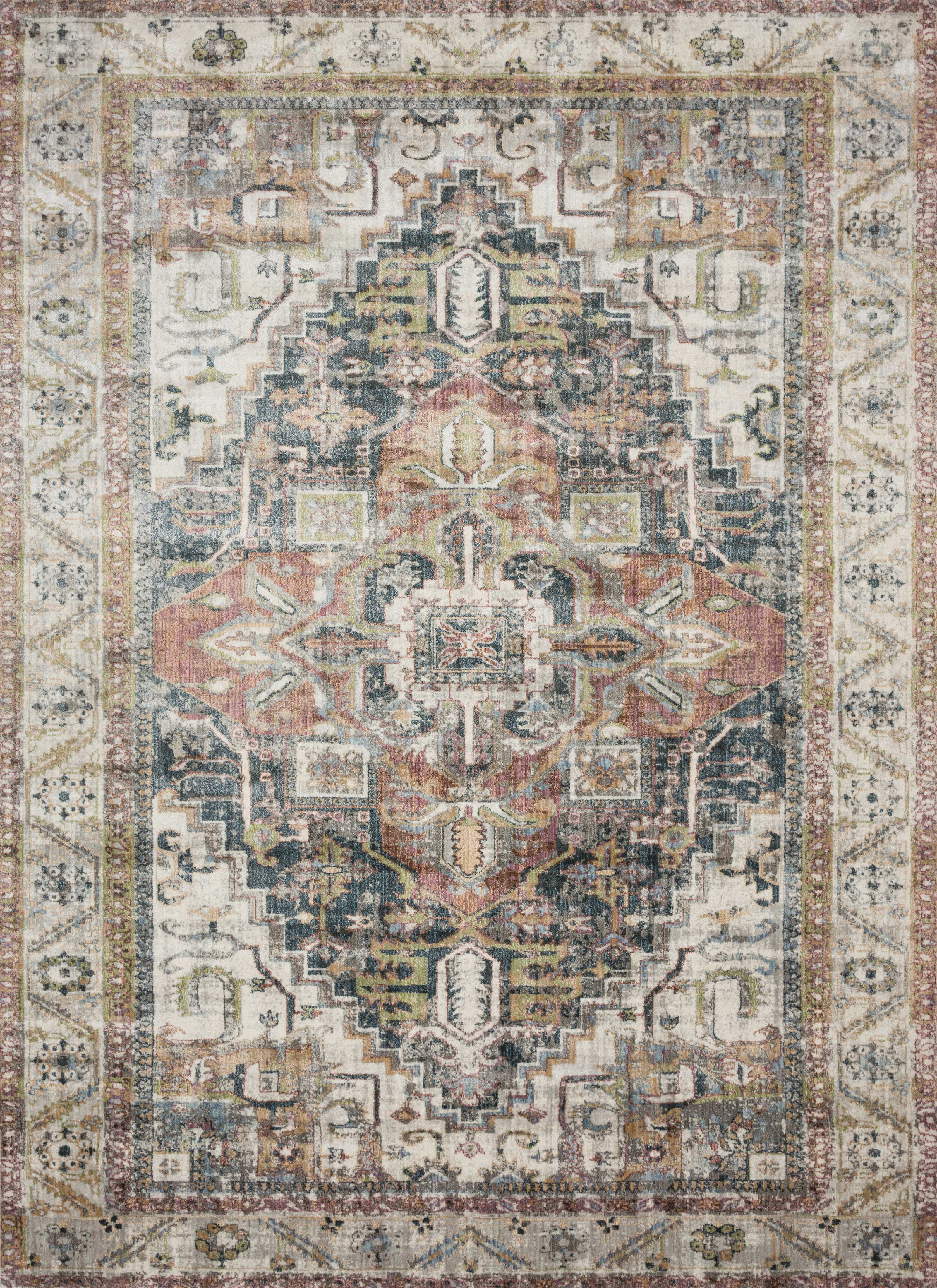 Loloi Rugs Anastasia Collection Rug in Ivory, Multi - 9'6