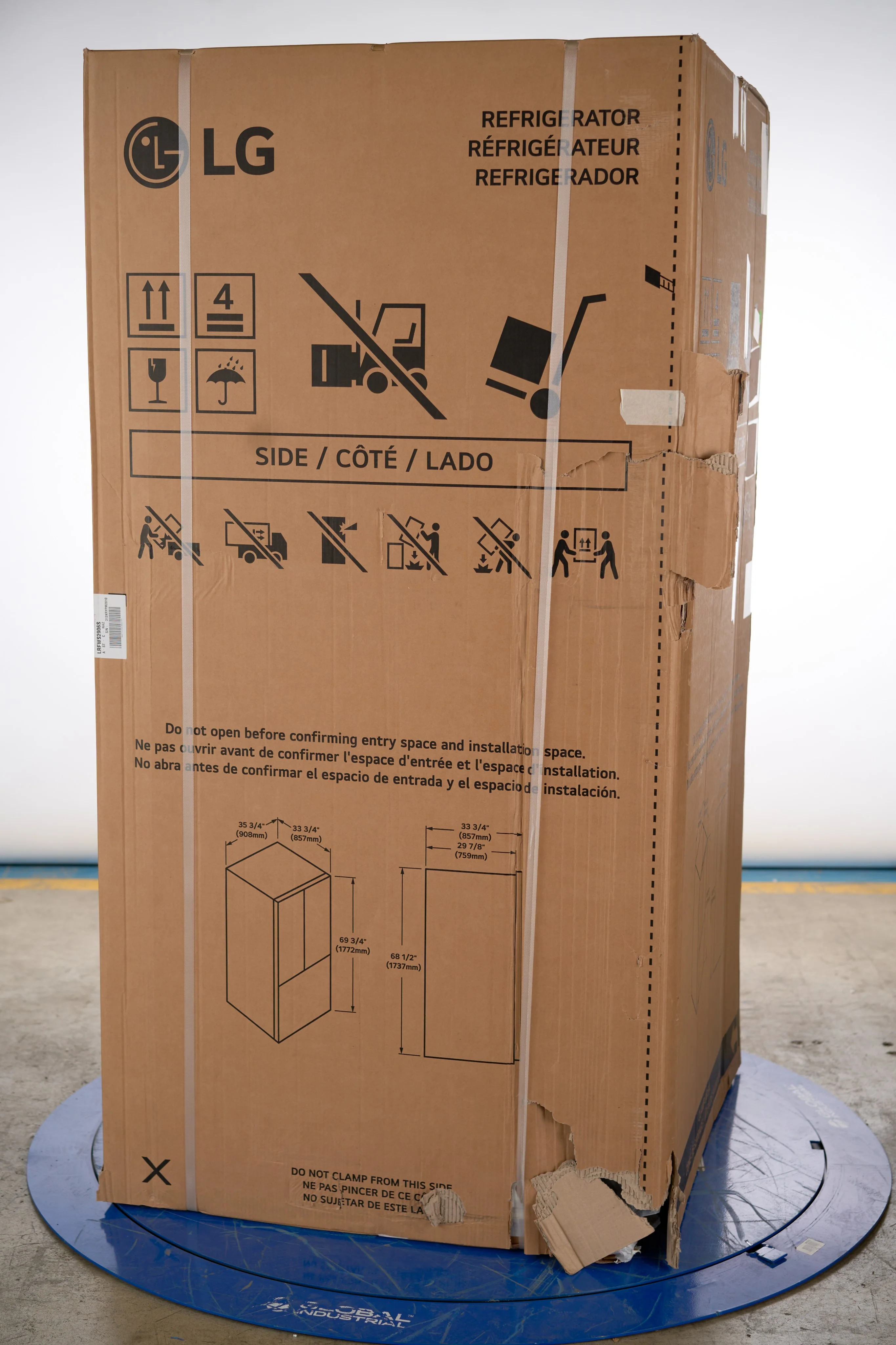 LG 36 IN. 29 CU. FT. SMUDGE-RESISTANT STAINLESS STEEL FRENCH DOOR WITH SLIM DESIGN EXTERNAL WATER DI - Inhomebuy