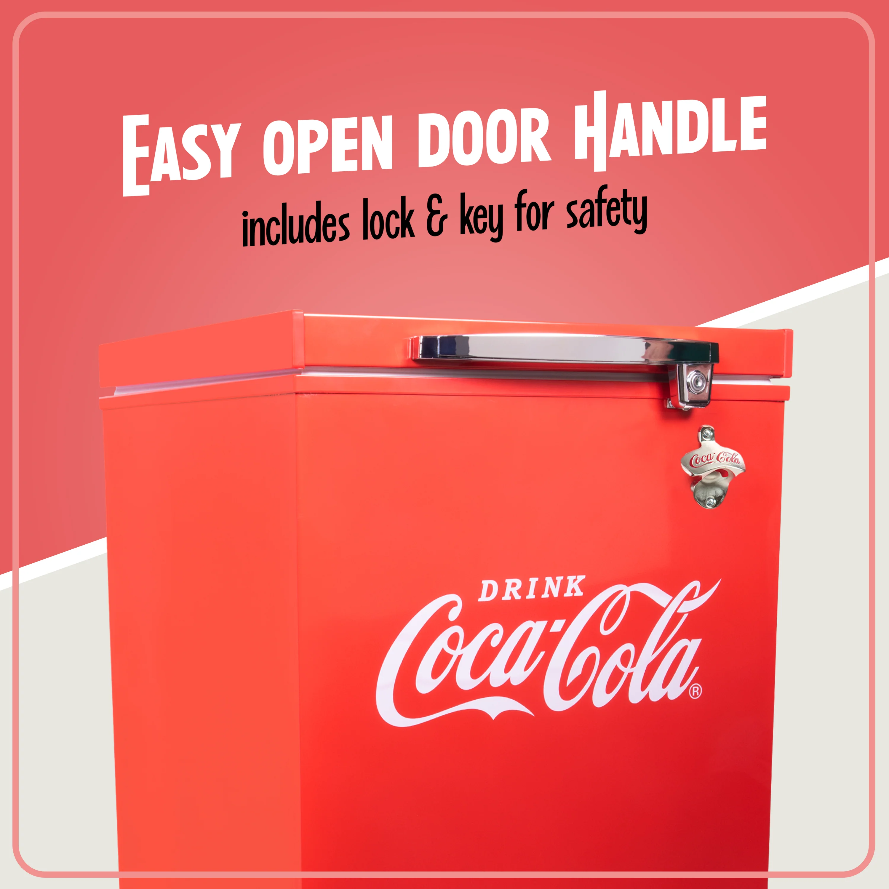 Coca-Cola 3.5 Cu.Ft. Refrigerator & Chest Freezer, Red - Inhomebuy