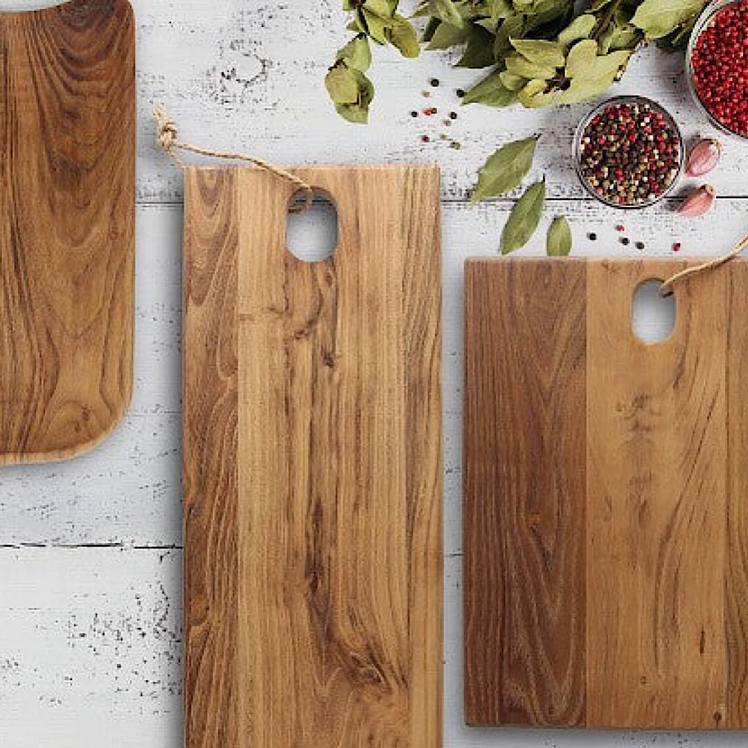 Rect.Chopping Board 38x31 Star bamboo - Inhomebuy