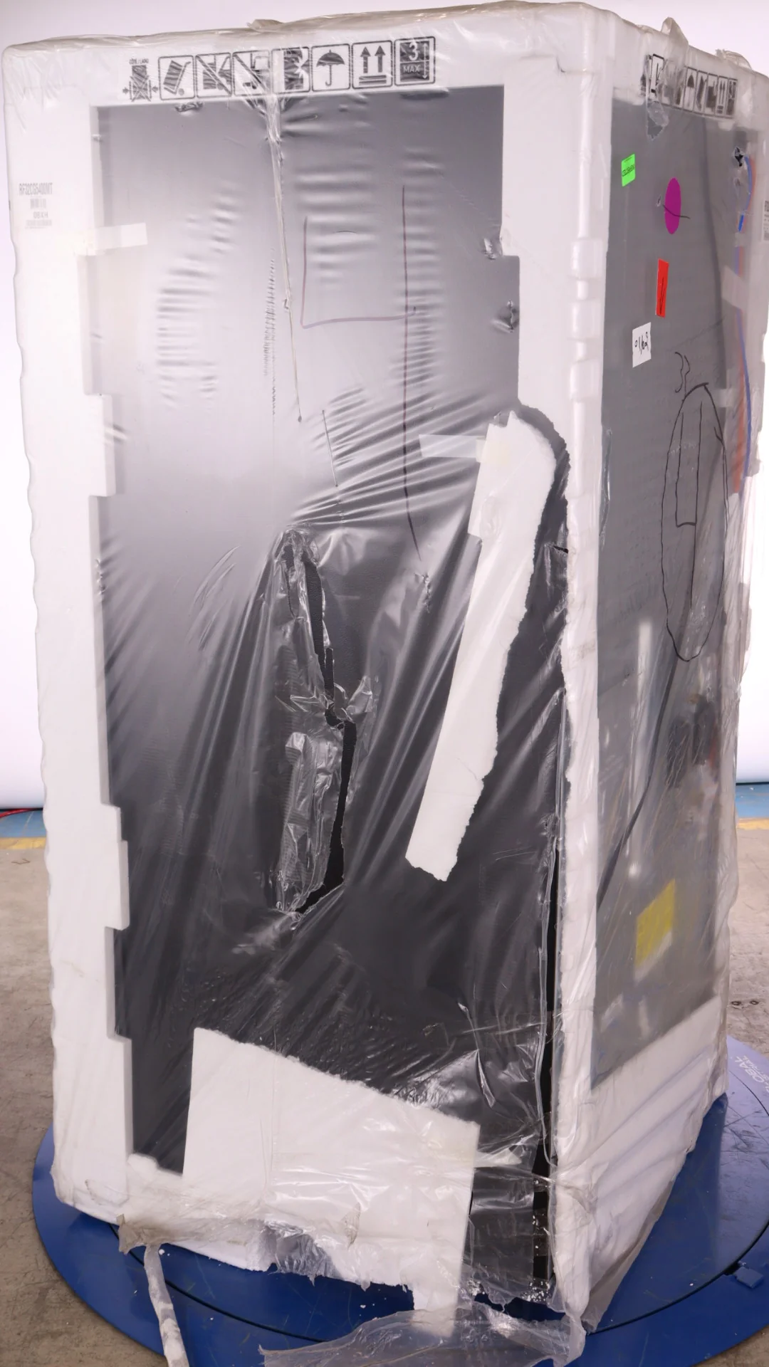 SAMSUNG 36 IN. 30.5 CU. FT. MATTE BLACK STEEL 3 DOOR FRENCH DOOR REFRIGERATOR WITH DUAL AUTO ICE MAK - Inhomebuy