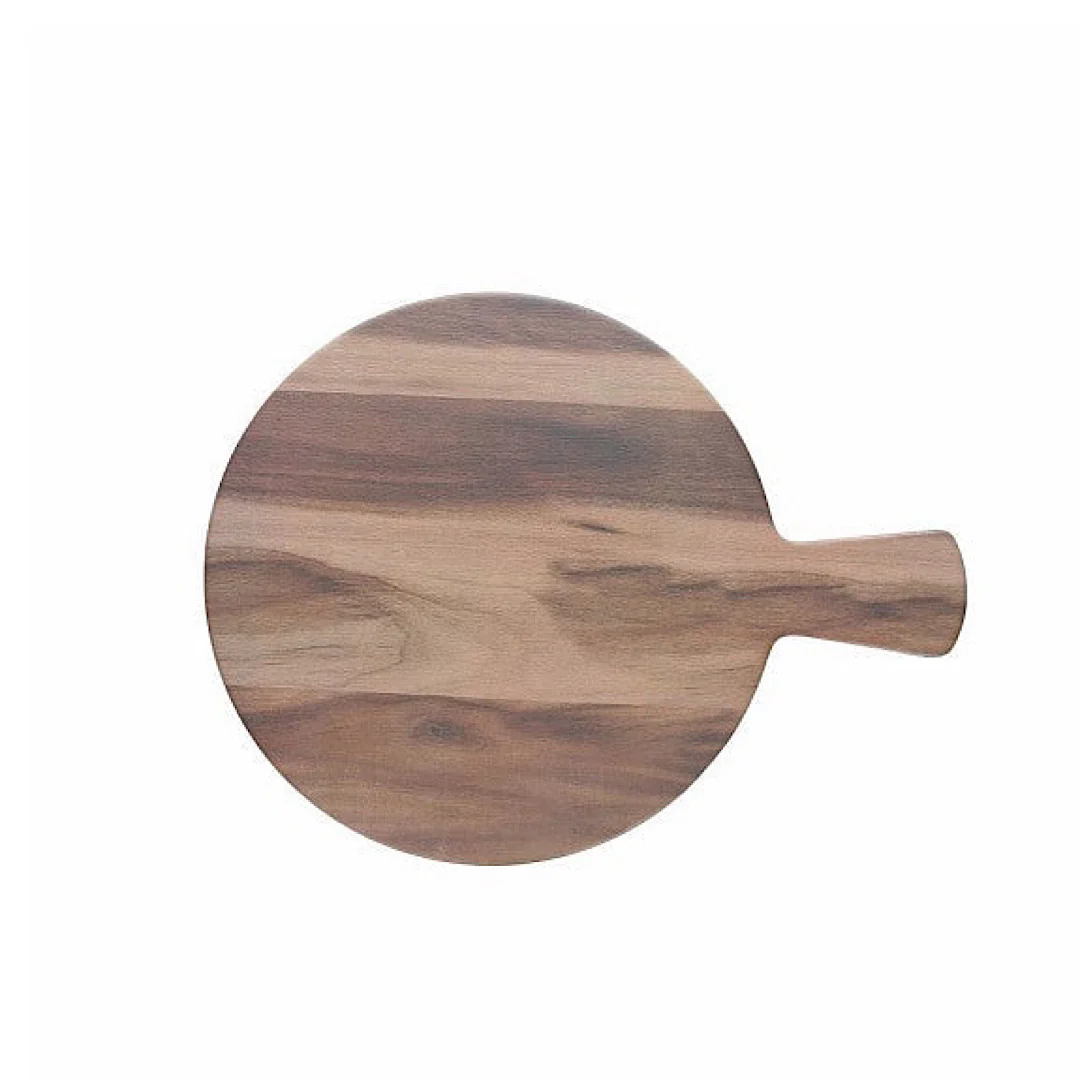 Round Cutting Board 28cm Show Plate Dark - Inhomebuy