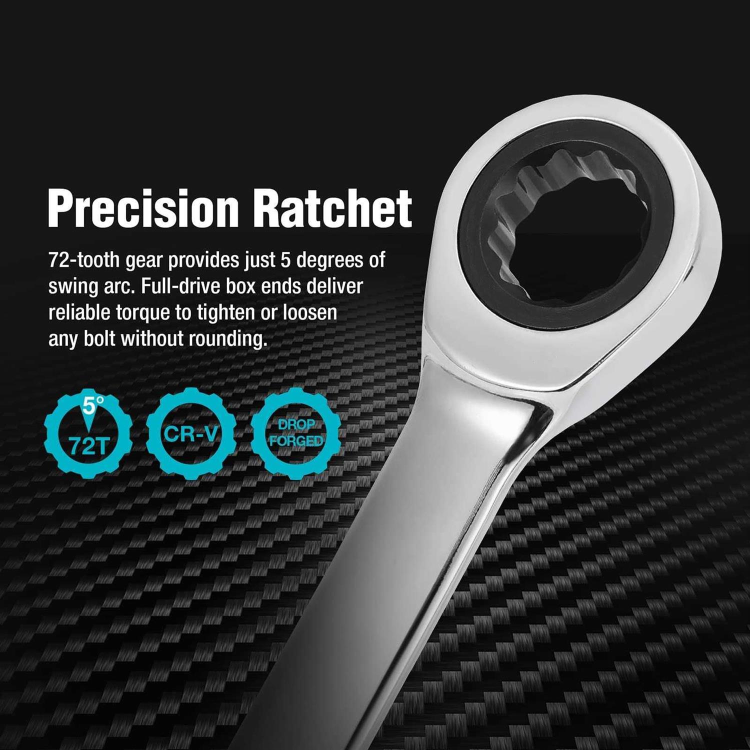 DURATECH Extra Long Ratcheting Wrench - Inhomebuy