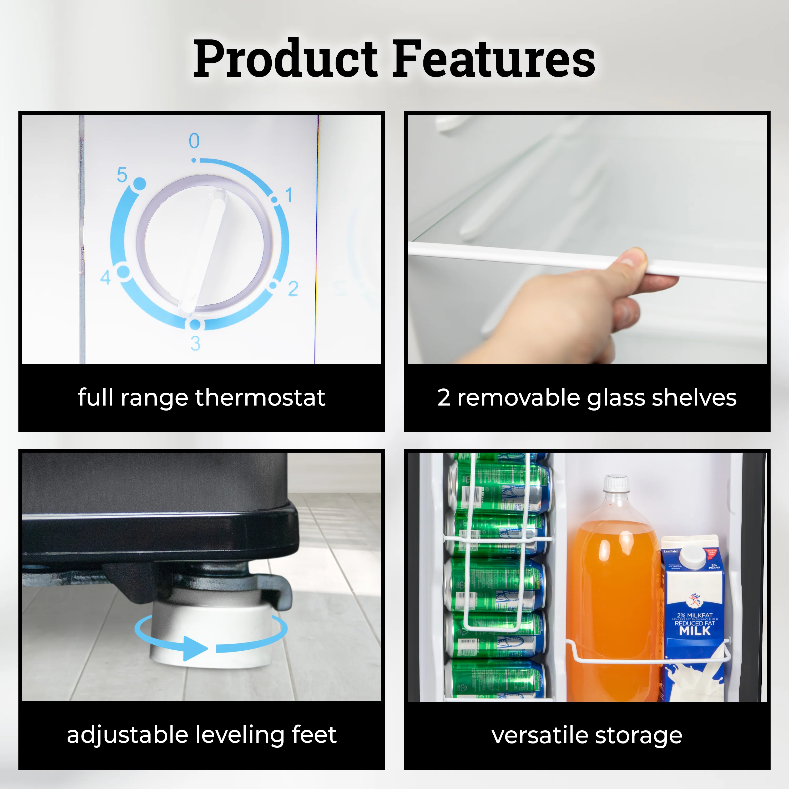 Igloo 2.6 Cu. Ft. Refrigerator w/ Freezer, Platinum - Inhomebuy