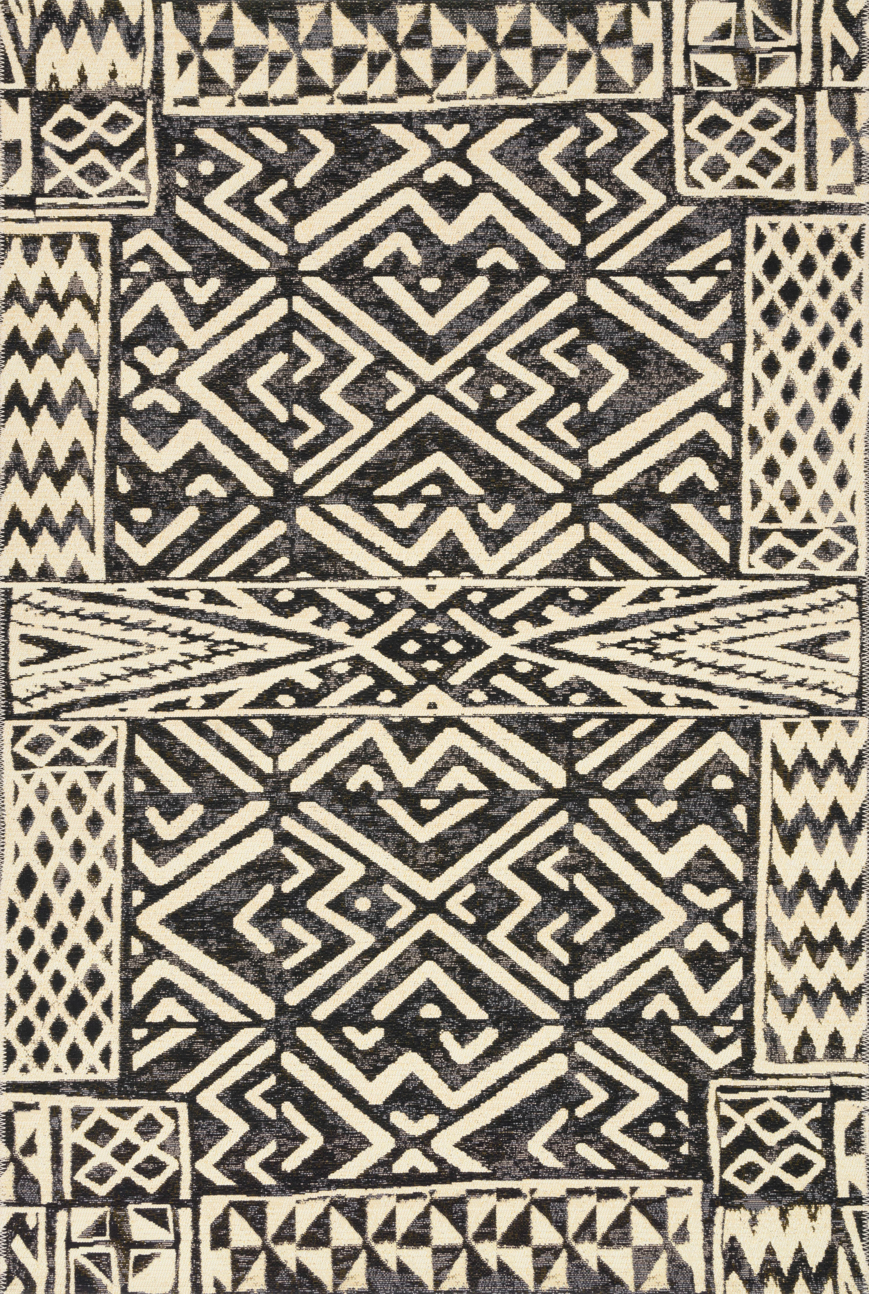 Loloi Rugs Mika Collection Rug in Ivory, Black - 10'6