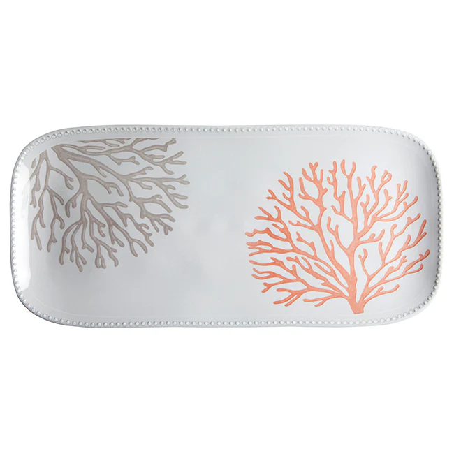 Melamine Serving Dish Set Harmony �?Coral, Set 2 Pcs - Inhomebuy