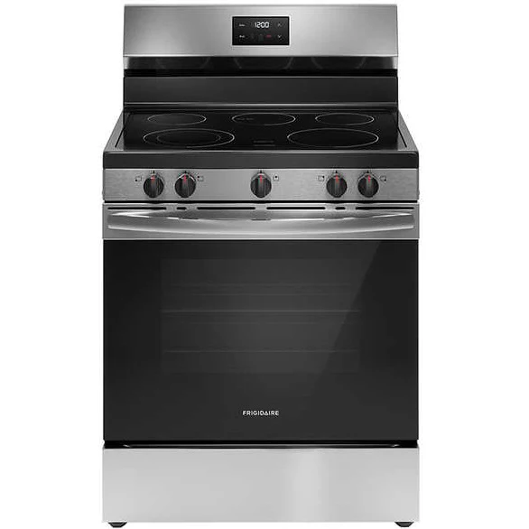 FRIGIDAIRE 30 IN 5.3 CU FT. ELECTRIC 5-BURNER RANGE WITH EVEN BAKING TECHNOLOGY - FCRE305CBS - Inhomebuy