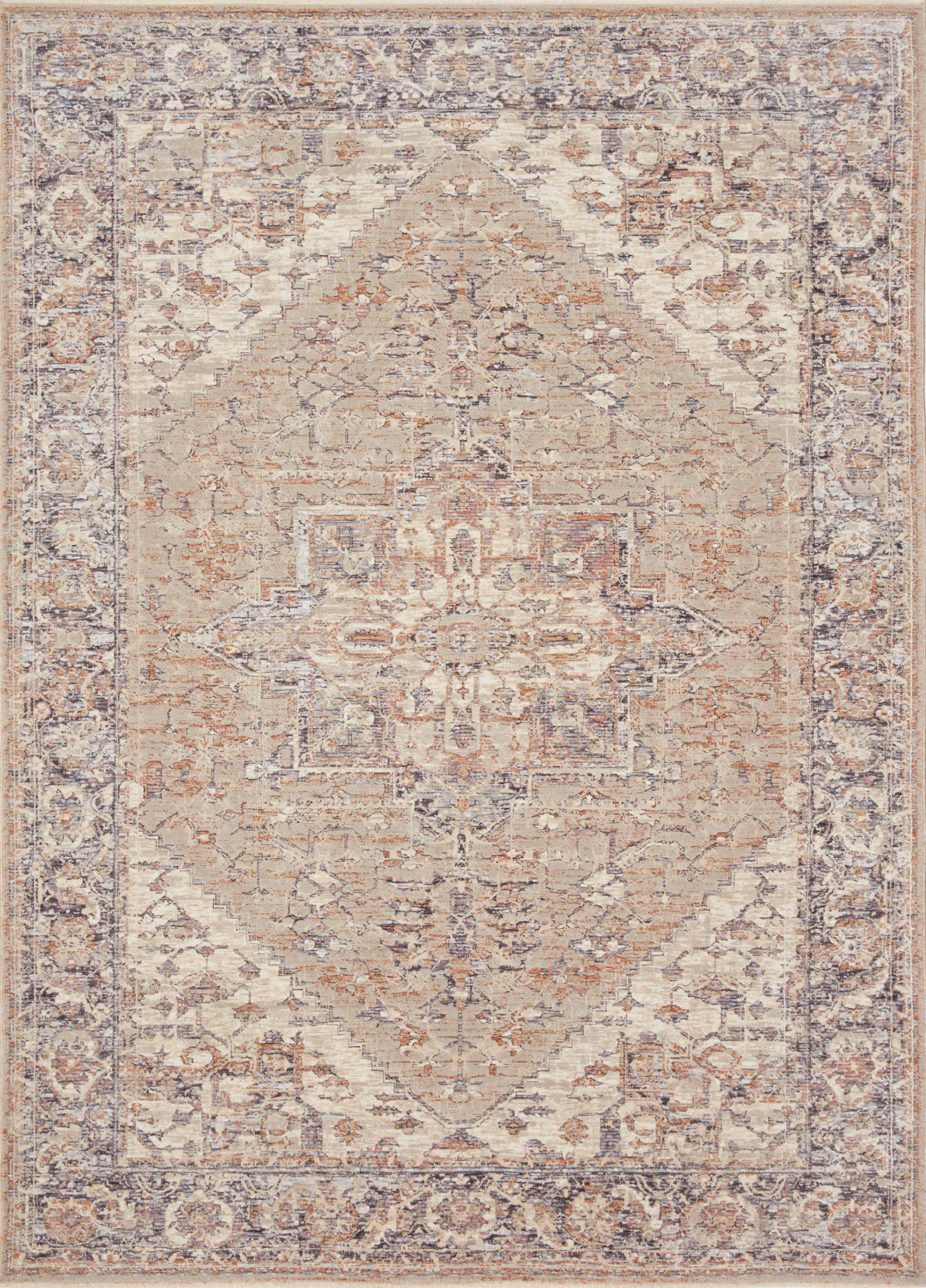 Loloi Rugs Faye Collection Rug in Taupe, Denim - 9'6