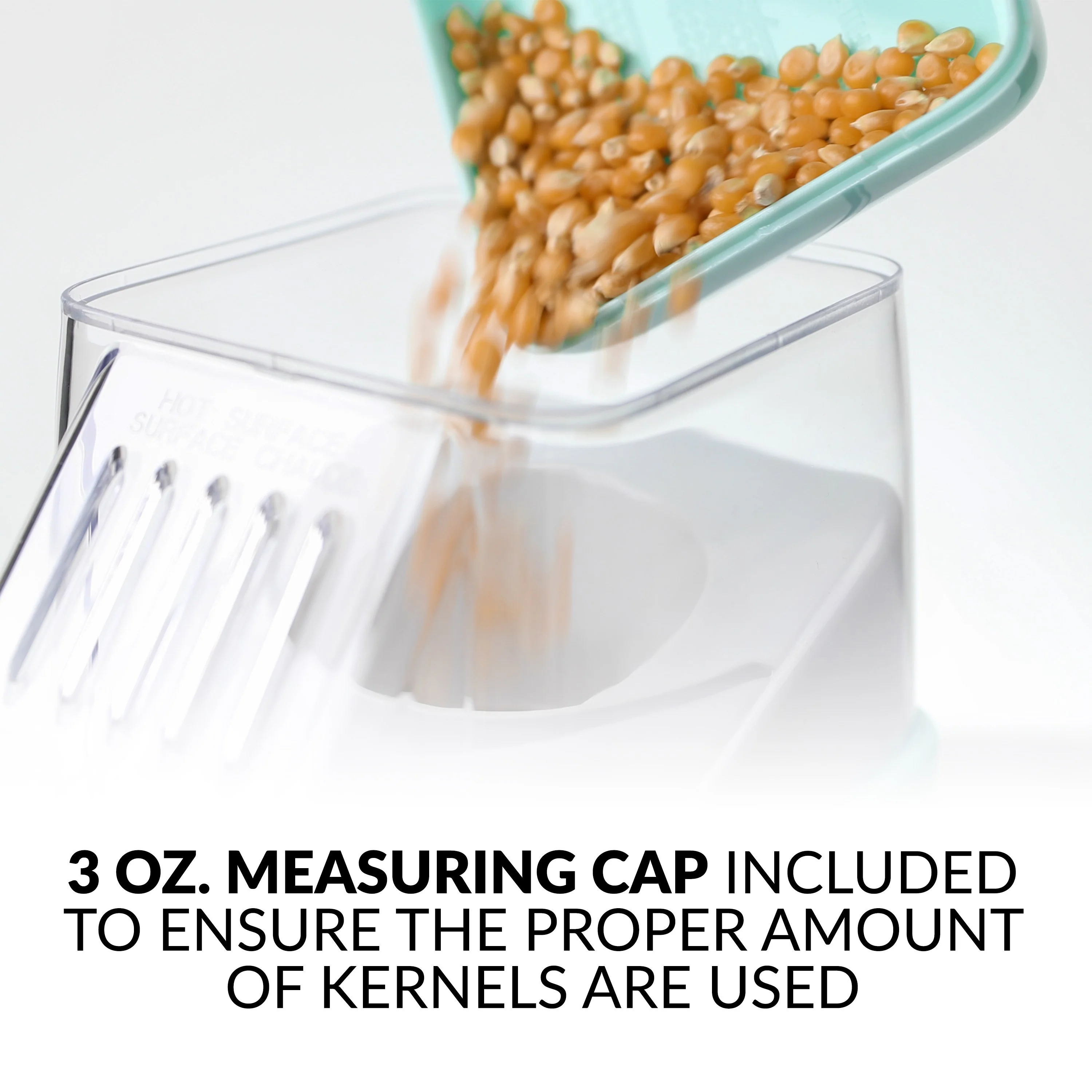 Classic Retro 12-Cup Hot Air Popcorn Maker, Aqua - Inhomebuy