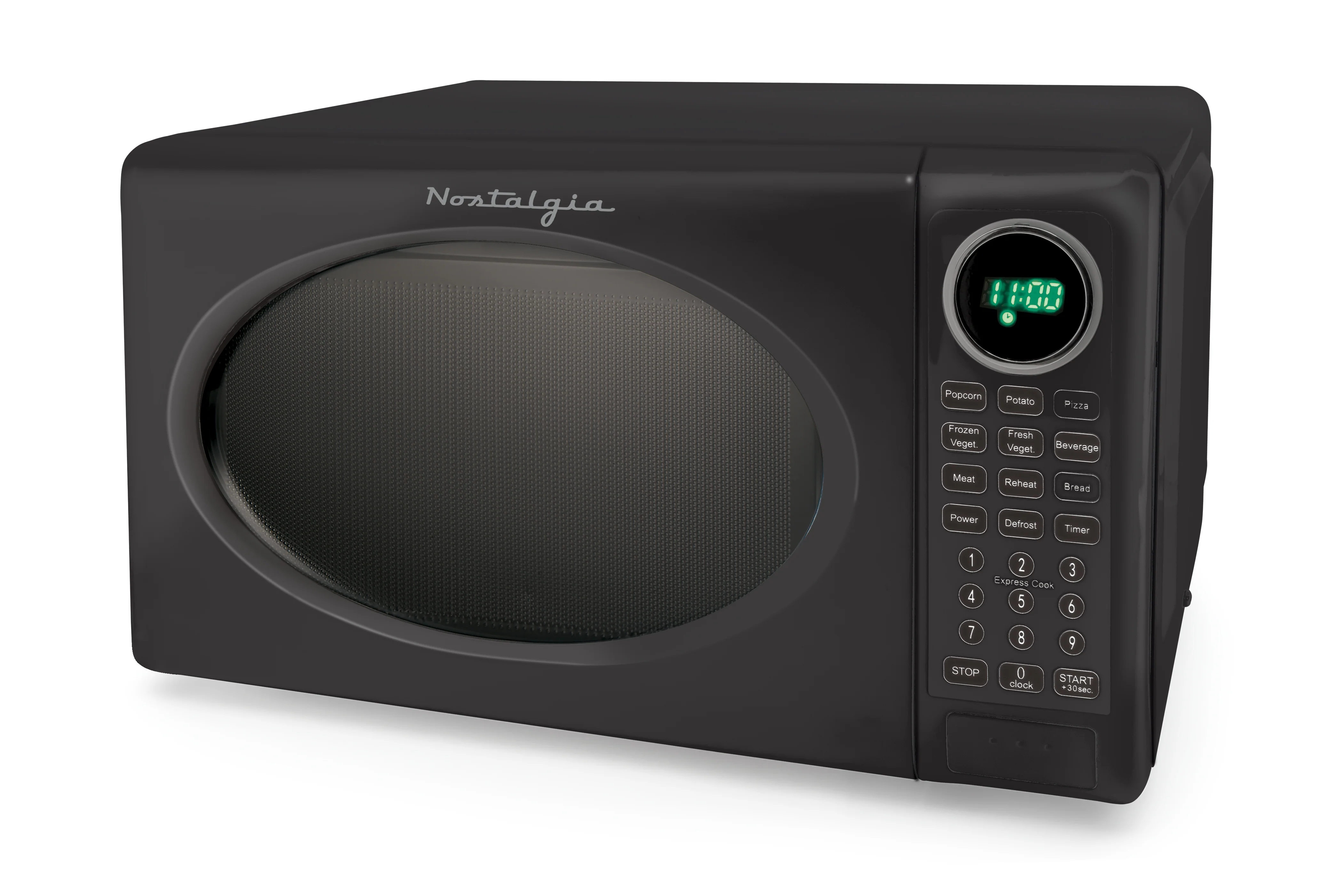 Retro 0.7 Cu Ft Retro Microwave, Black + Accessory Bundle - Inhomebuy