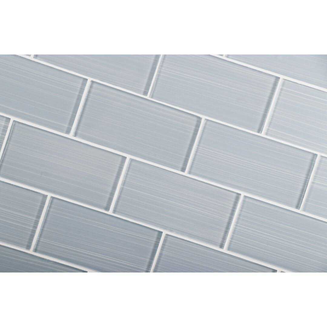 WS Tiles Hand Painted 3 in. x 6 in. Glass Subway 12 in. x 12 in. Mesh-Backed Wall Tile WST - Inhomebuy