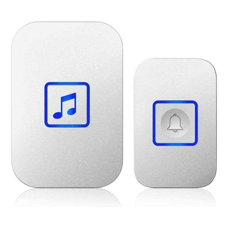 Wireless Doorbell Waterproof Door Bell Battery Operated at 1,300 ft with 2 Plug in Receivers Kit 1 Chime transmitter Remote Button - Inhomebuy