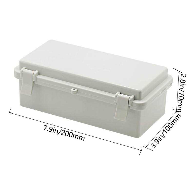 Zulkit Junction Box ABS Plastic Dustproof Waterproof IP65 Electrical Boxes Hinged Shell Outdoor Universal Project Enclosure with 2 Cable Glands - Inhomebuy
