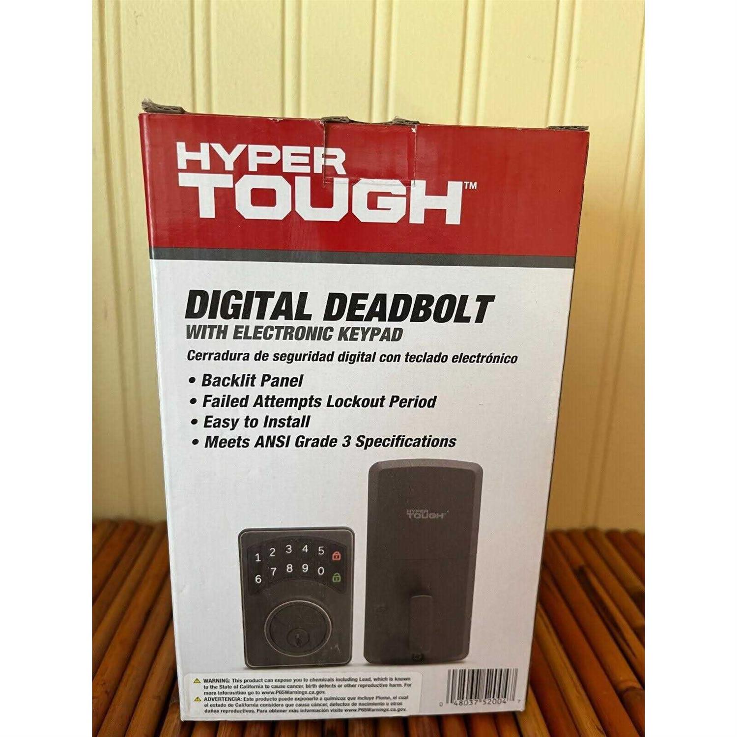 Hyper Tough Digital Deadbolt 1752002 - Inhomebuy