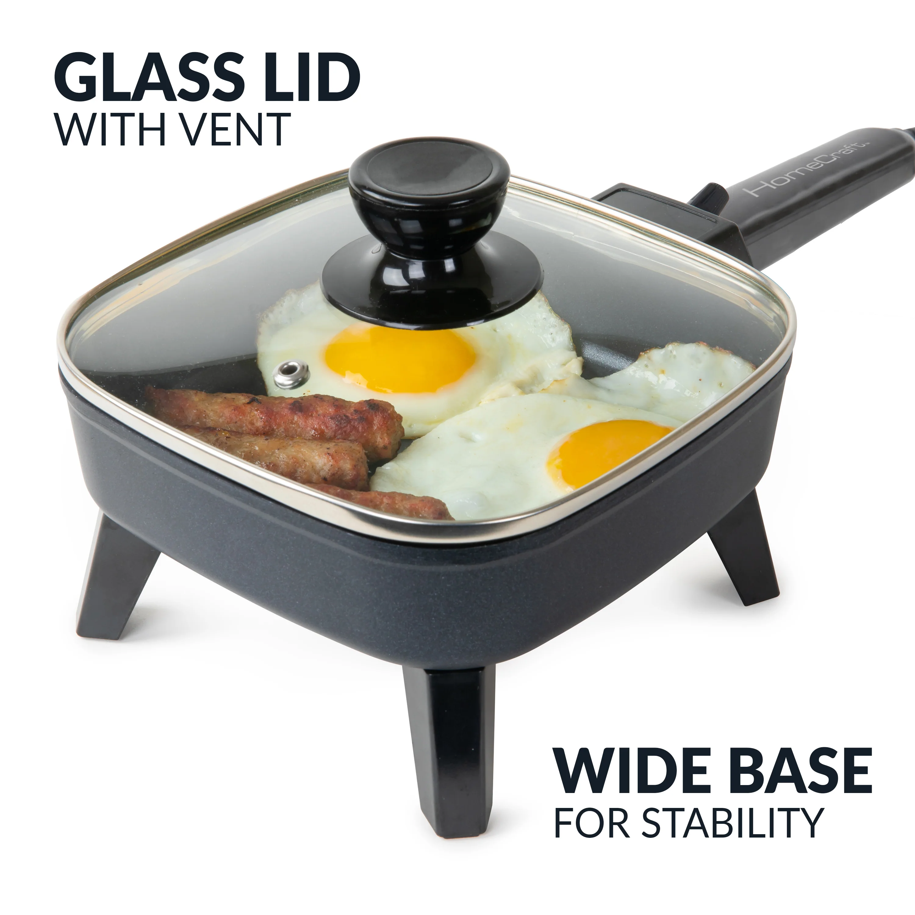 HomeCraft 7-Inch Electric Non-Stick Skillet - Inhomebuy