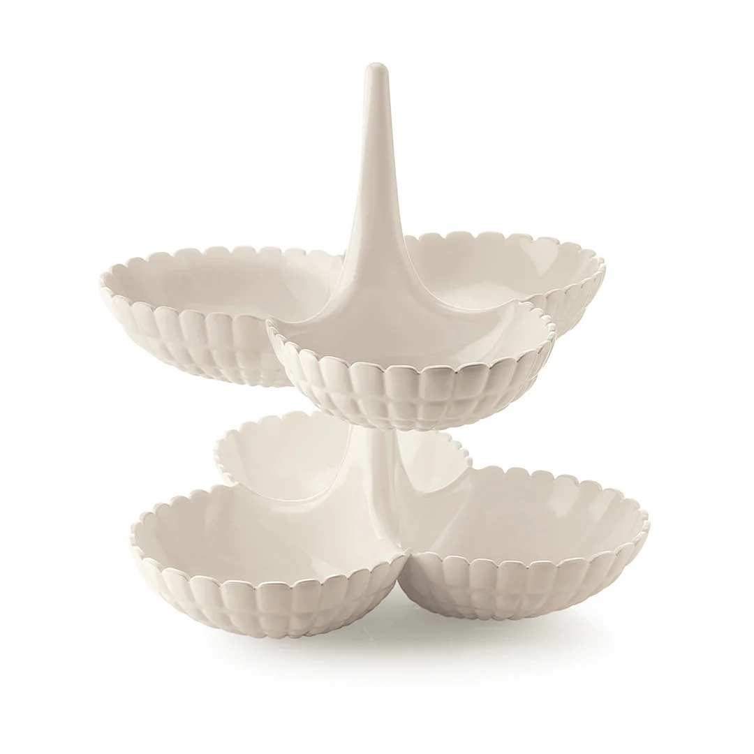 Set of 2 hors d’oeuvres dishes Tiffany Milk white - Inhomebuy