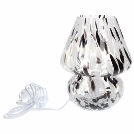 Light  Bianco/Nero  H 21cm Glass Design Lamp - Inhomebuy