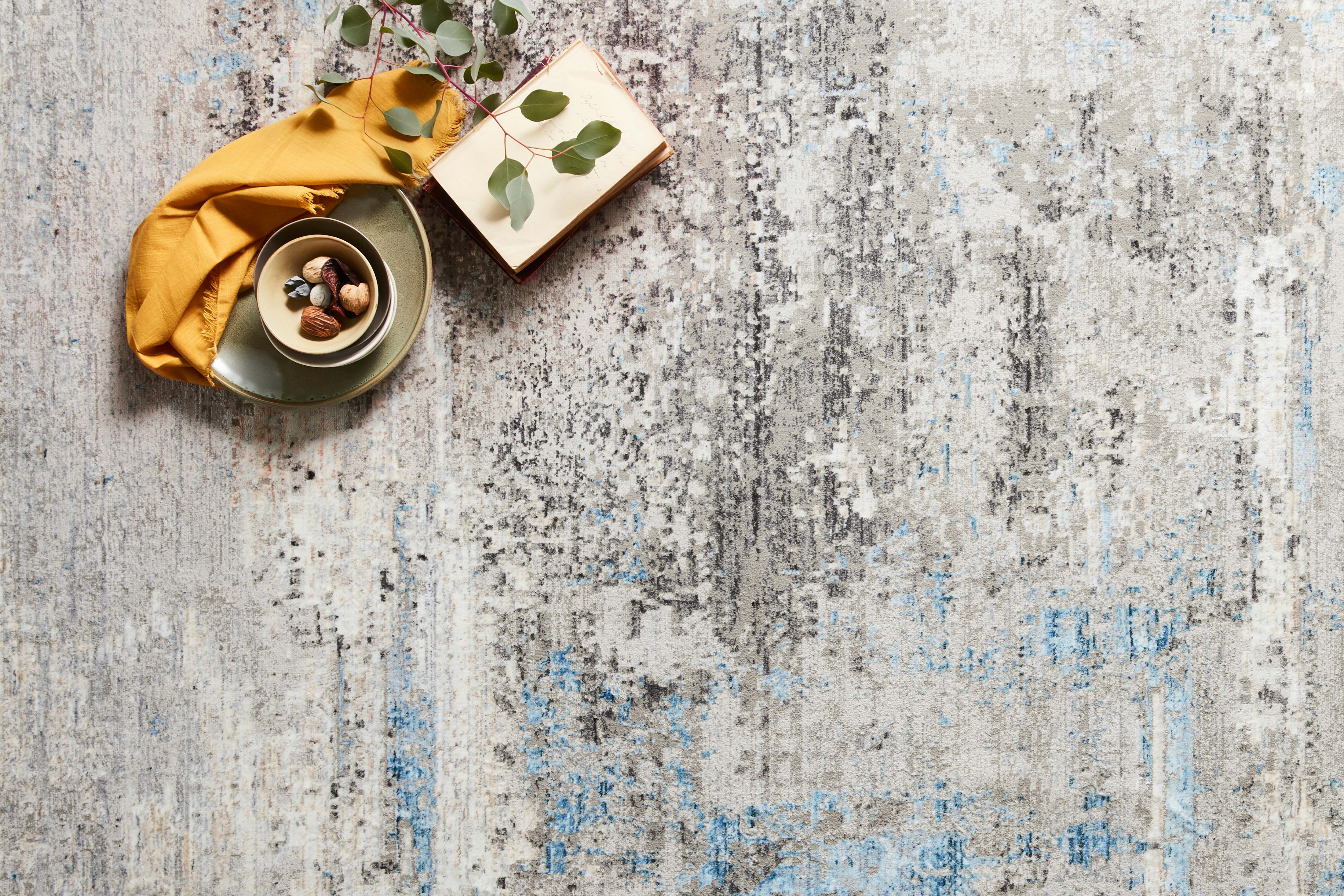 Loloi Rugs Franca Collection Rug in Grey, Ocean - 9'6