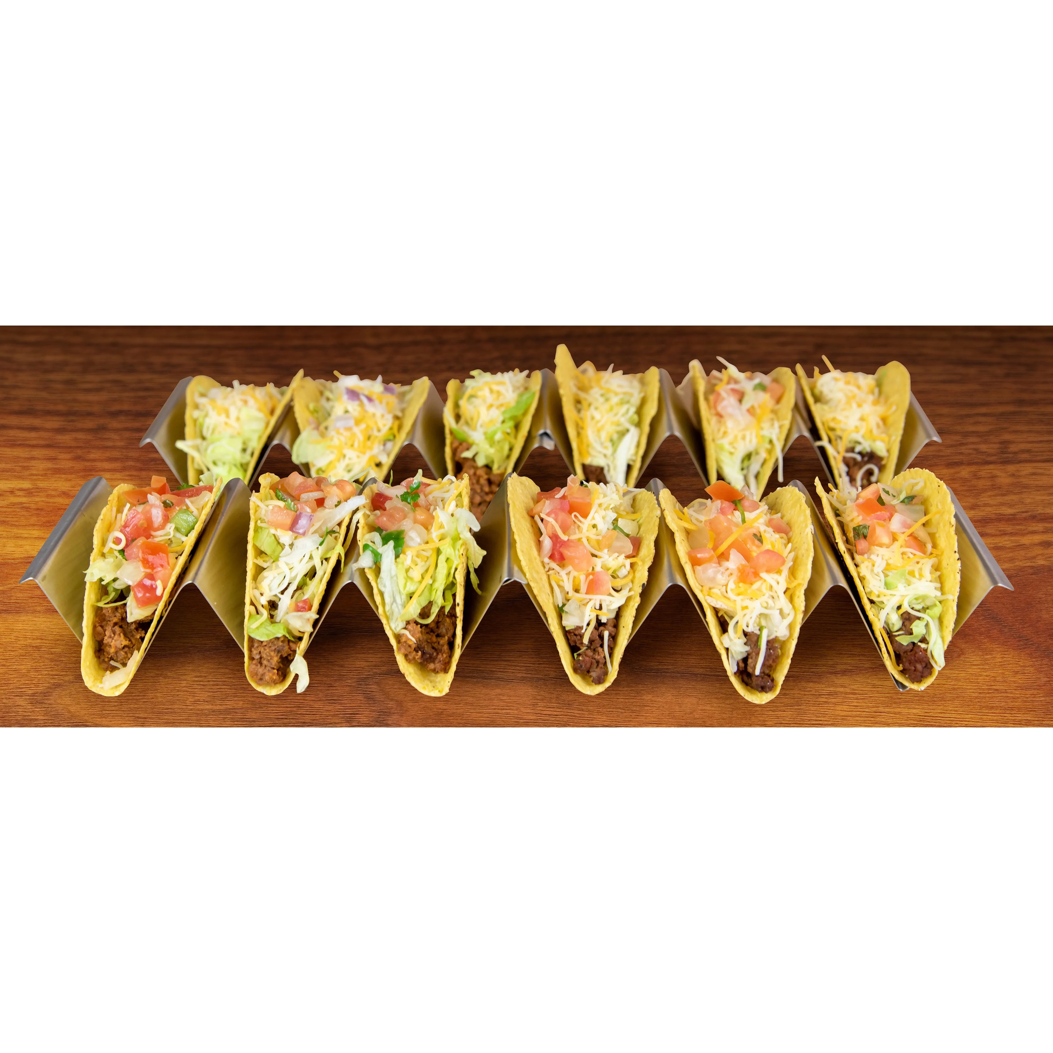 Taco Tuesday Stainless Steel 4-Piece Taco Holder Tray Set - Inhomebuy