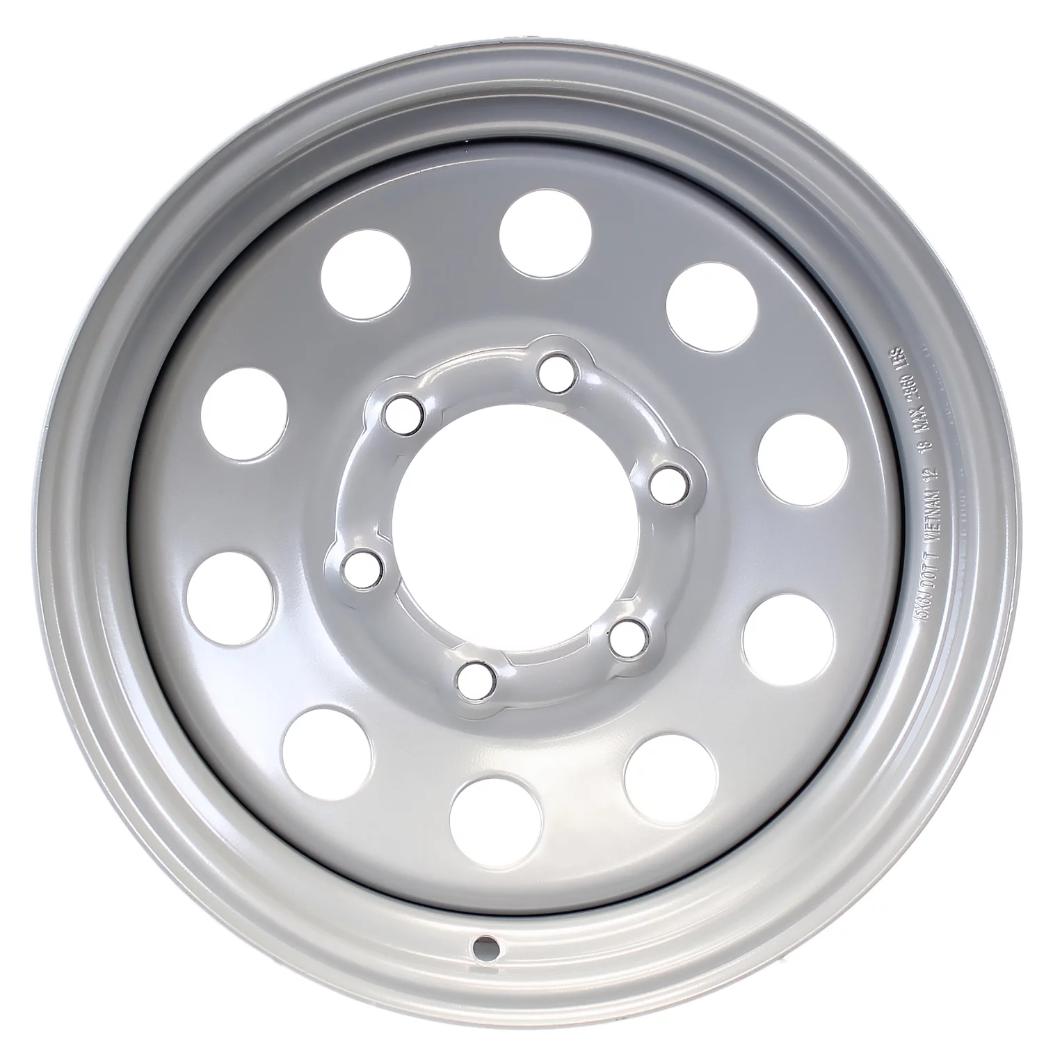 Trailer Wheel Rim 15x6 15 in.x6 in. Modular 6 Bolt Hole 5.5 in. On Center Silver - Inhomebuy