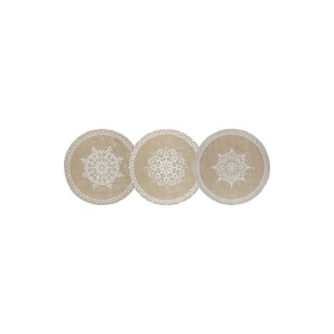 Maya Placemat Round 38cm Set 3pcs - Inhomebuy