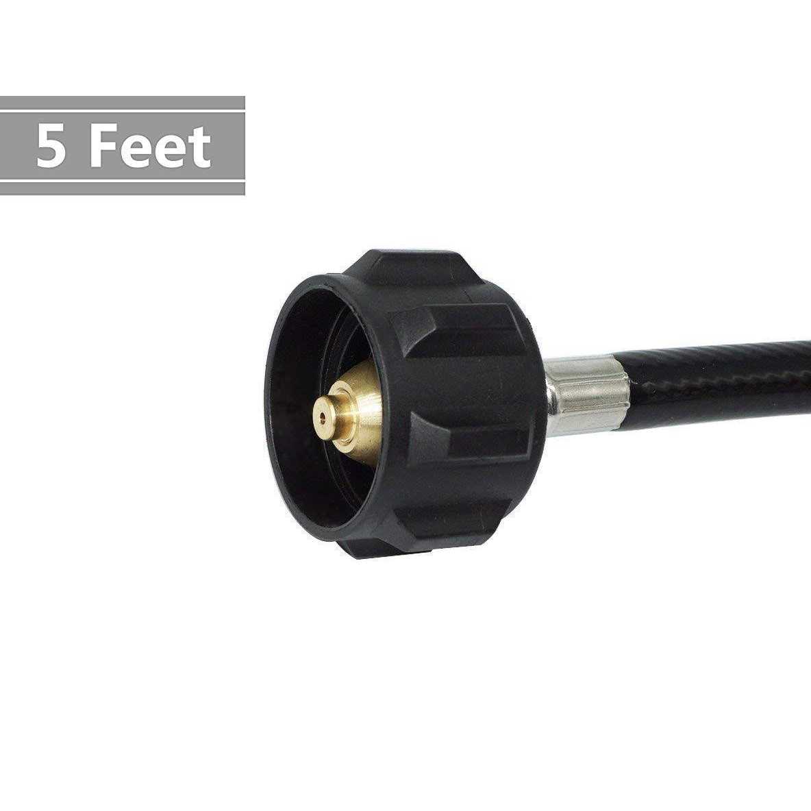 DOZYANT Propane Adapter Hose 1 Lb to 20 Lb Converter Replacement for Qcc1/Type1 Tank Connects 1 Lb Bulk Portable Appliance to 20 Lb Propane - Inhomebuy