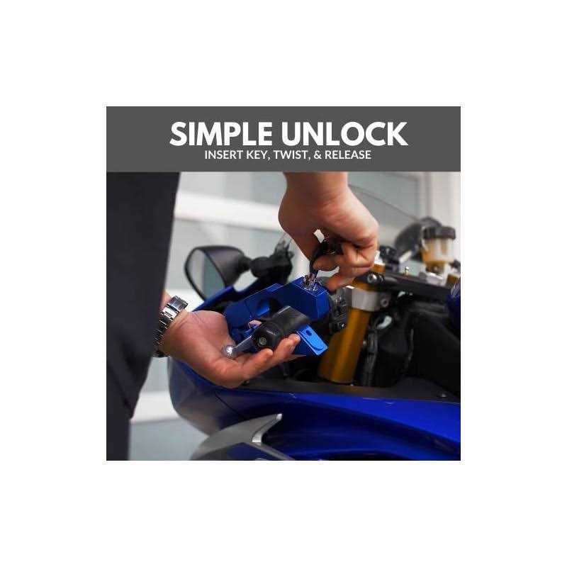 PLORIS by Monster Fairings Motorcycle Locks Heavy Duty Anti Theft Adjustable Bike Handlebar Lock for Protection - Inhomebuy