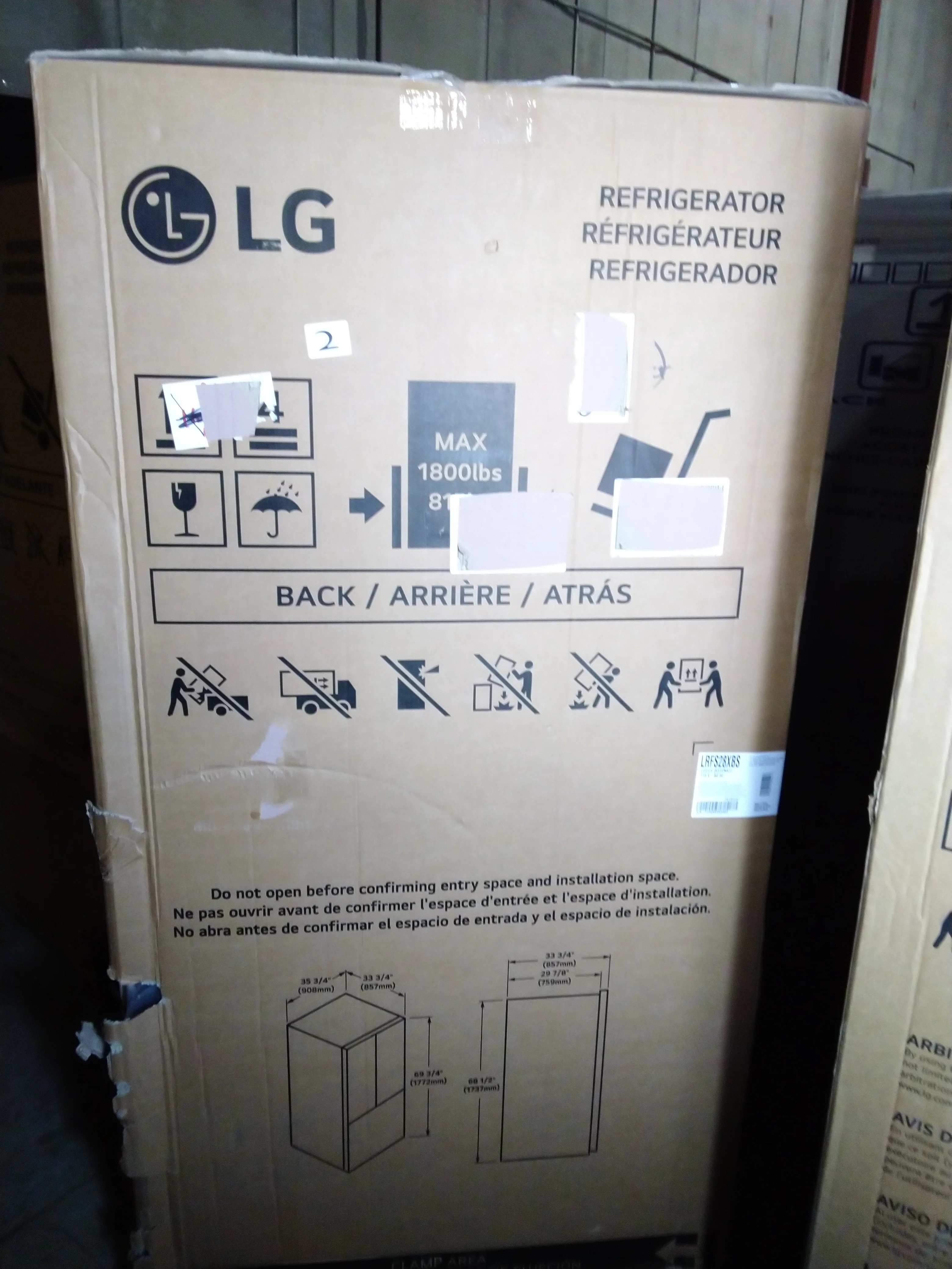 LG 36 IN. 28 CU. FT. SMUDGE RESISTANT STAINLESS STEEL FRENCH DOOR REFRIGERATOR WITH THINQ WIFI CONNE - Inhomebuy