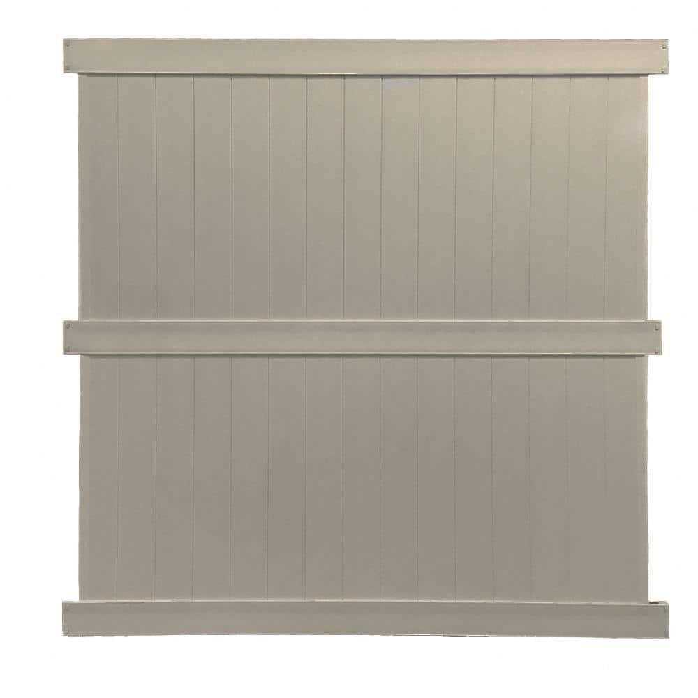 Weatherables Augusta 6 ft. H x 8 ft. W White Vinyl Privacy Fence Panel Kit - Inhomebuy