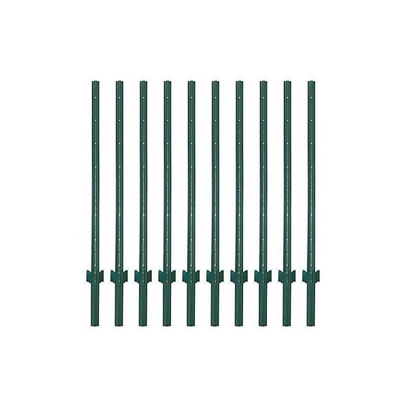 Vasgor Sturdy Duty Metal Fence Post Garden U Post for Fencing - Inhomebuy