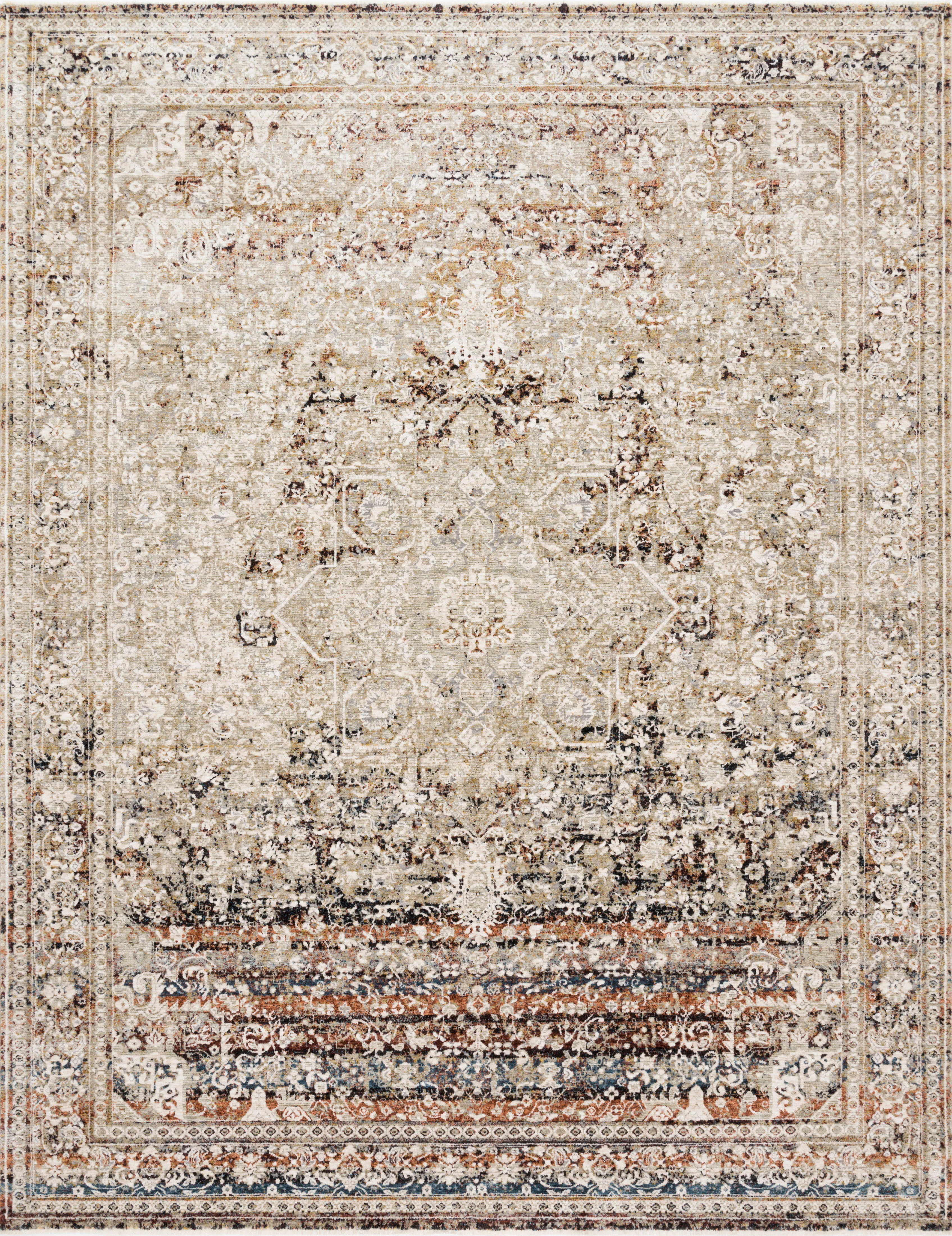 Loloi Rugs Theia Collection Rug in Taupe, Brick - 9'5