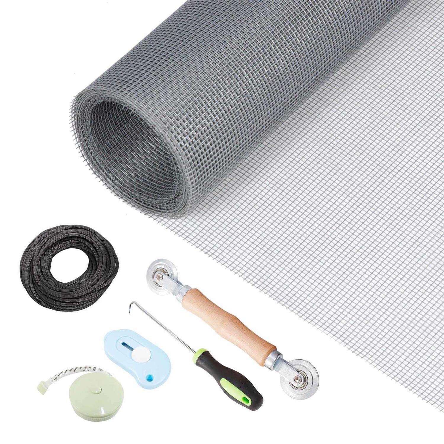 Window Screen Repair Kit 59 x 106 Screen Door Replacement Fiberglass Screen Mesh with All Screen Tools for Sliding Door and Patio Screen Door - Inhomebuy