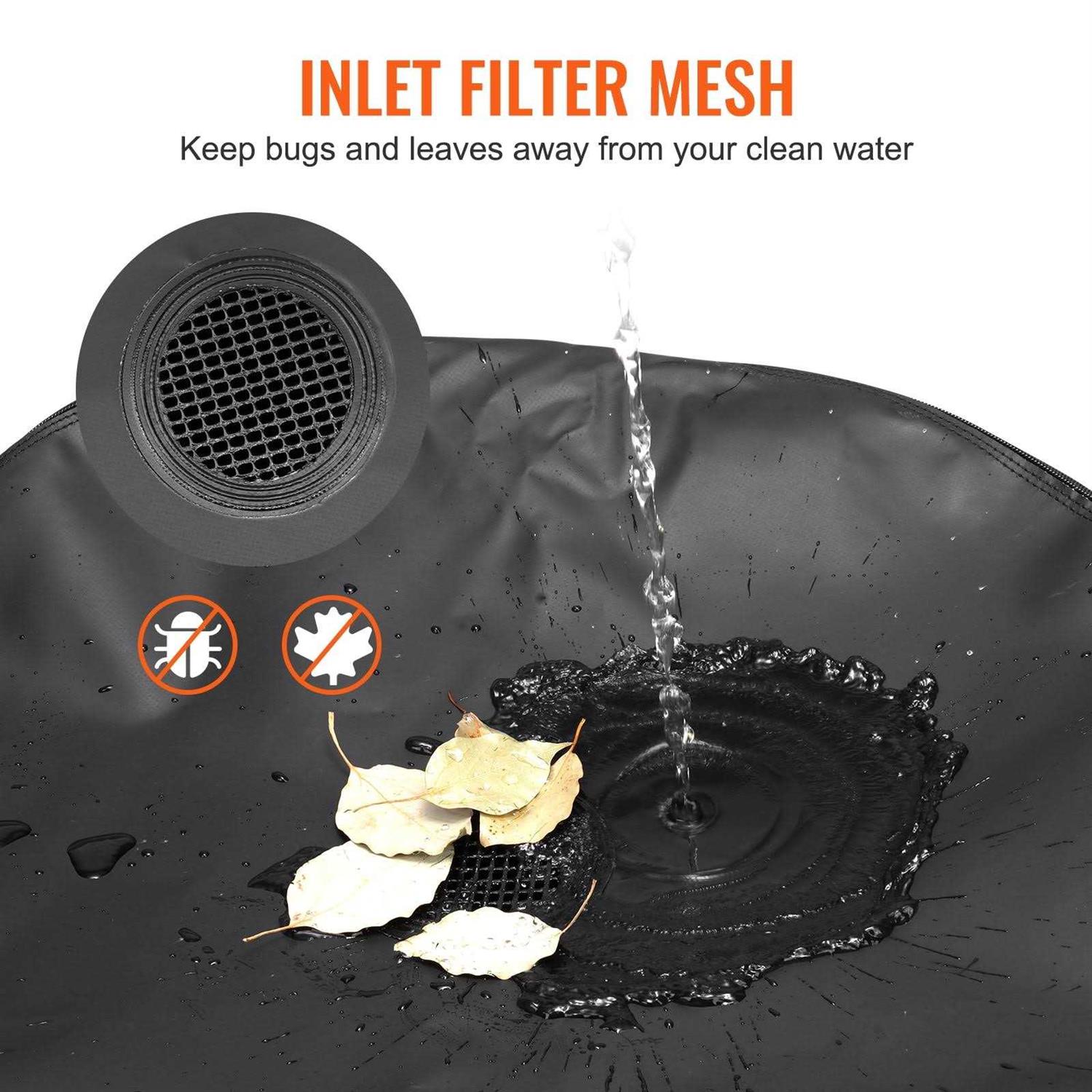 VEVOR Collapsible Rain Barrel Large Capacity PVC Rainwater Collection System Spigots and Overflow Kit Portable Water Tank - Inhomebuy