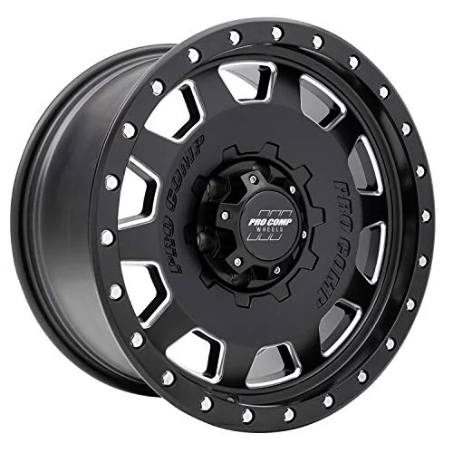 Pro Comp 60 Series Hammer, 17x9 Wheel with 6x5.5 Bolt Pattern - Satin Black Milled - 5160-7983 - Inhomebuy