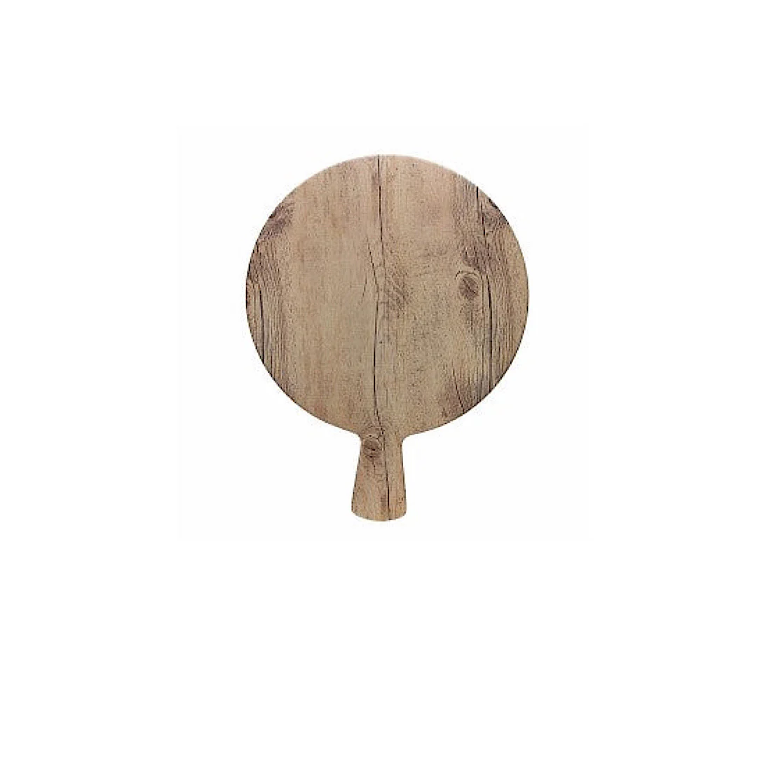 Round Cutting Board 23cm Show Plate Wooden - Inhomebuy