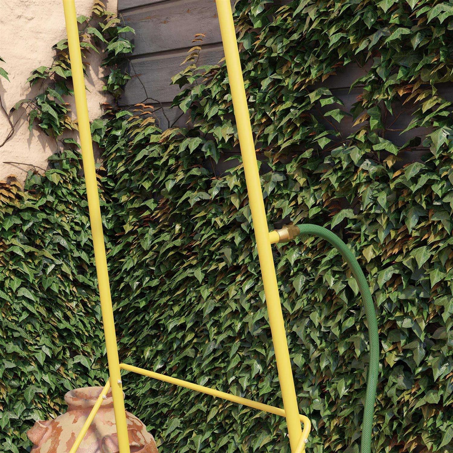 Novogratz Rainey Outdoor Shower with XL Base and Waterfall Bar - Inhomebuy