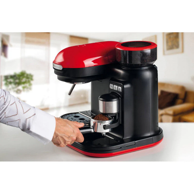 Moderna Espresso Machine with Grinder Red - Inhomebuy