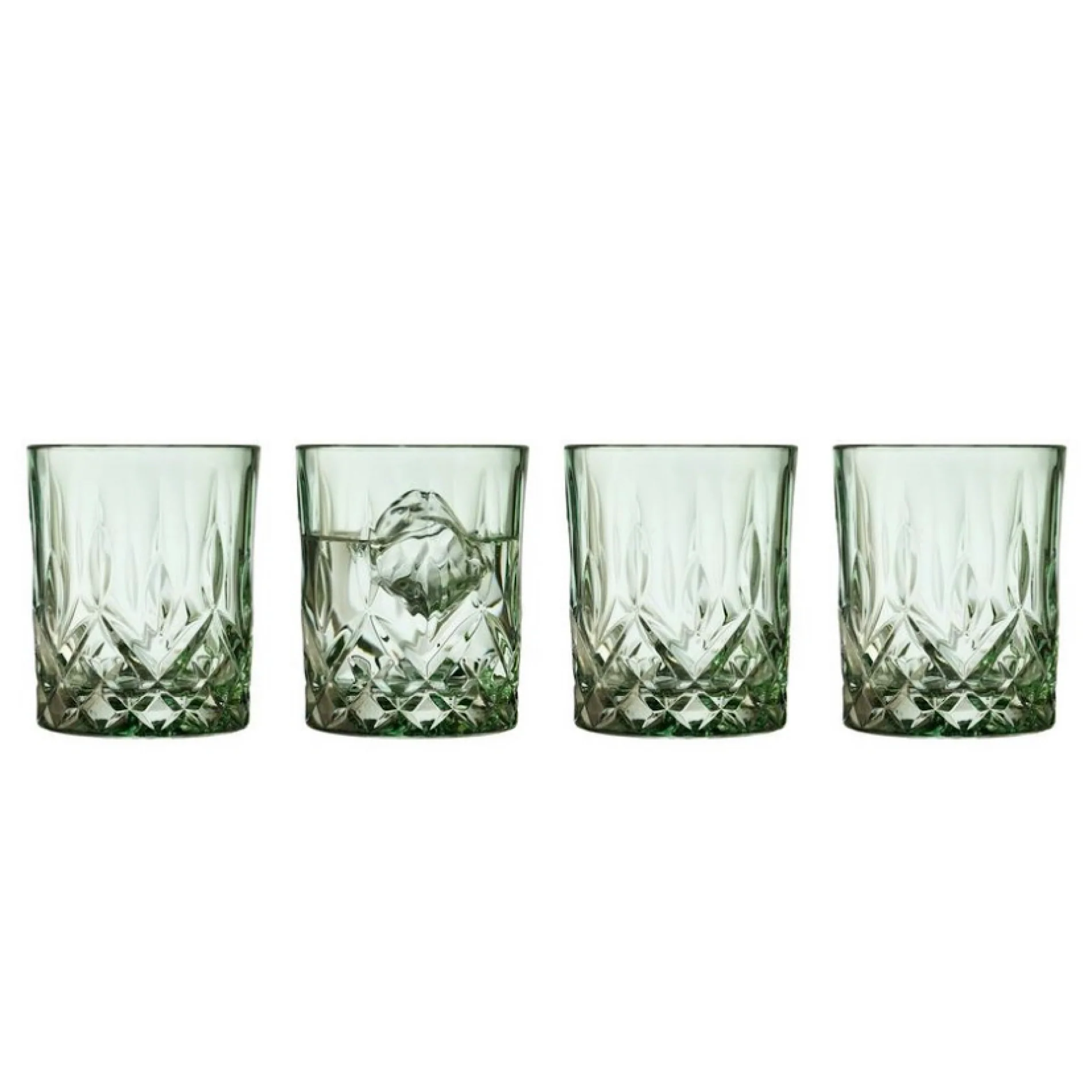 Whisky Glass Sorrento 32cl 4pcs Green - Inhomebuy